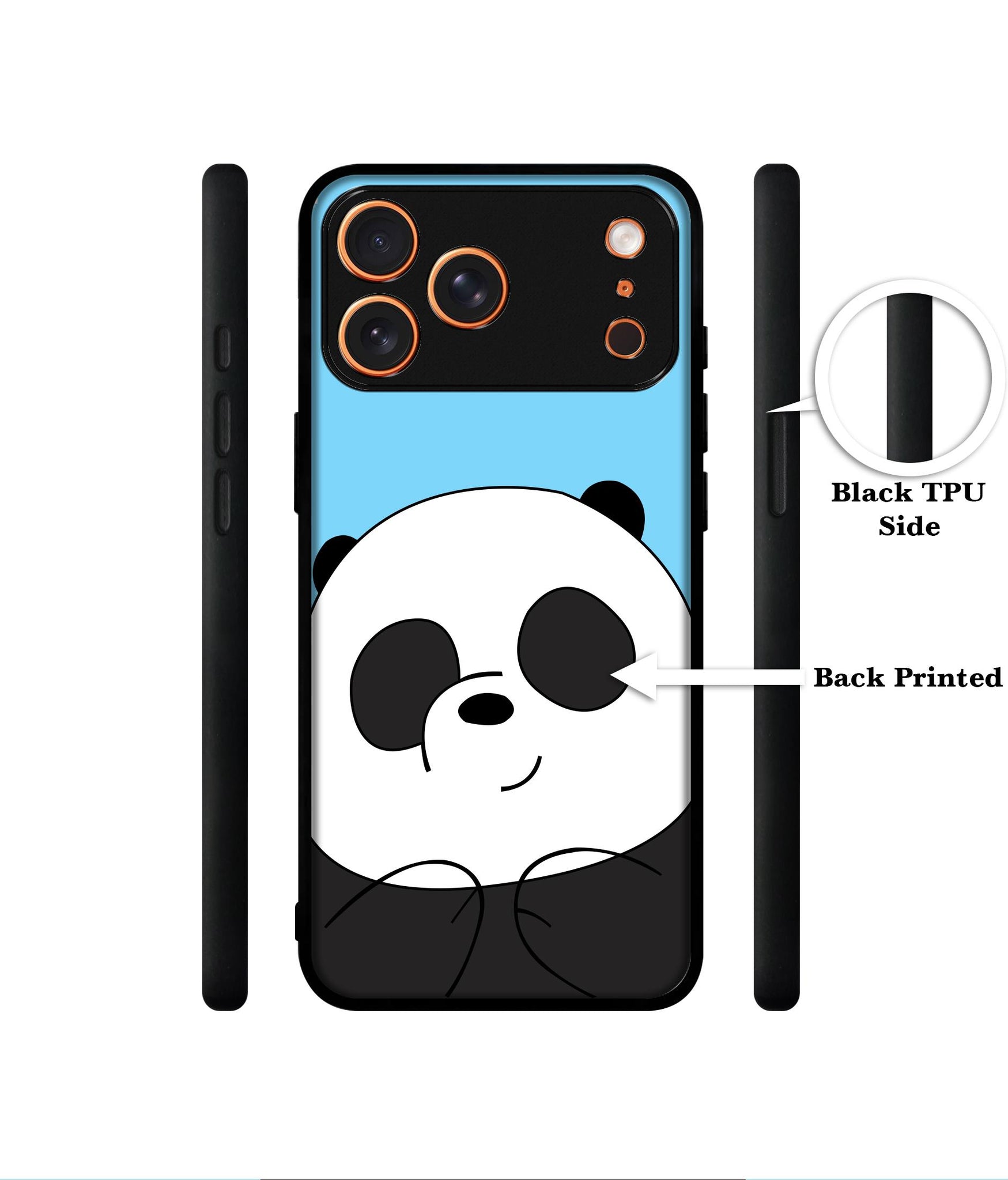 Cute Panda Designer 2D Printed Back Case Cover for Apple iPhone 17 Pro Max