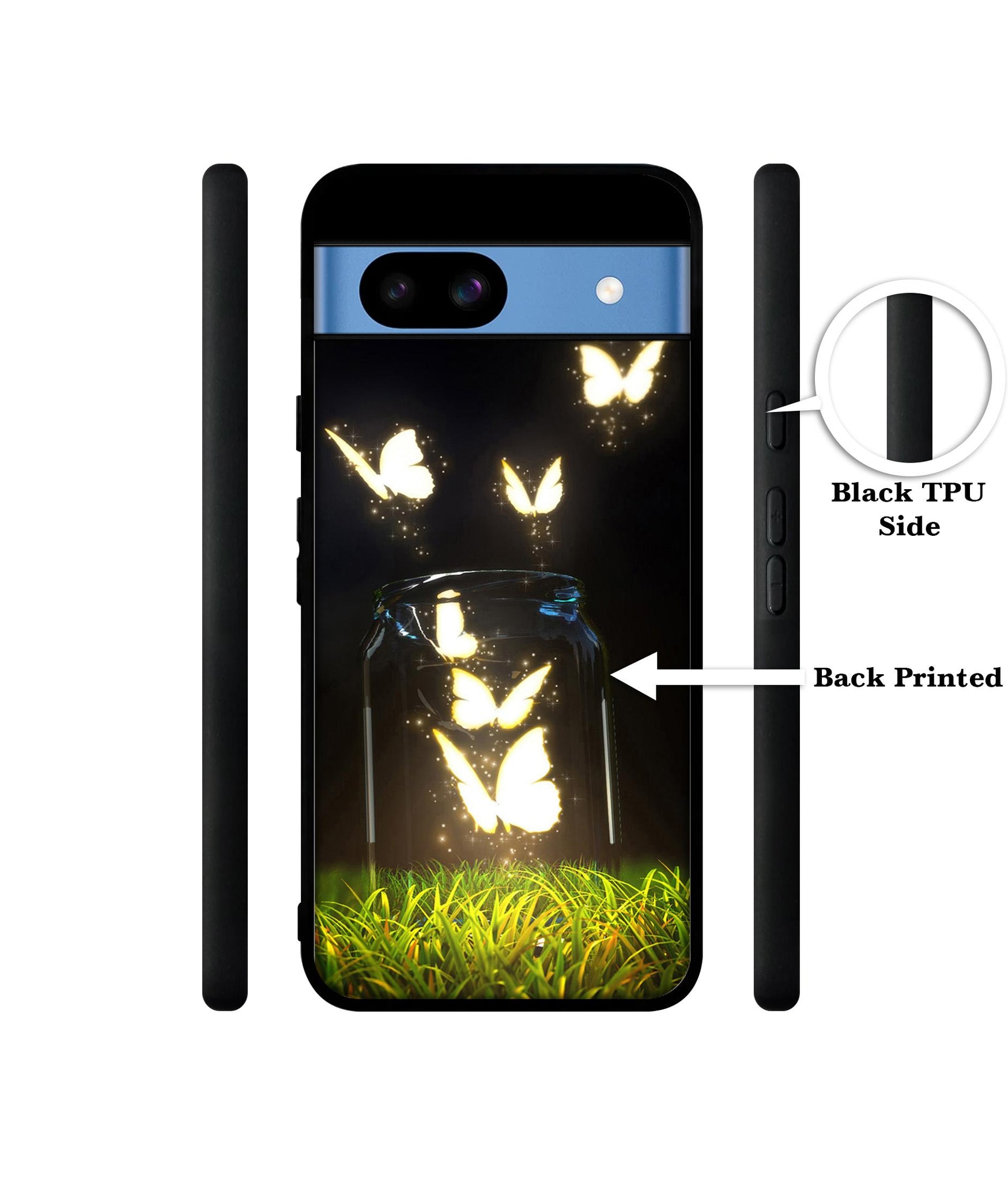 Butterfly Designer 2D Printed Back Case Cover for Google Pixel 8a 5G