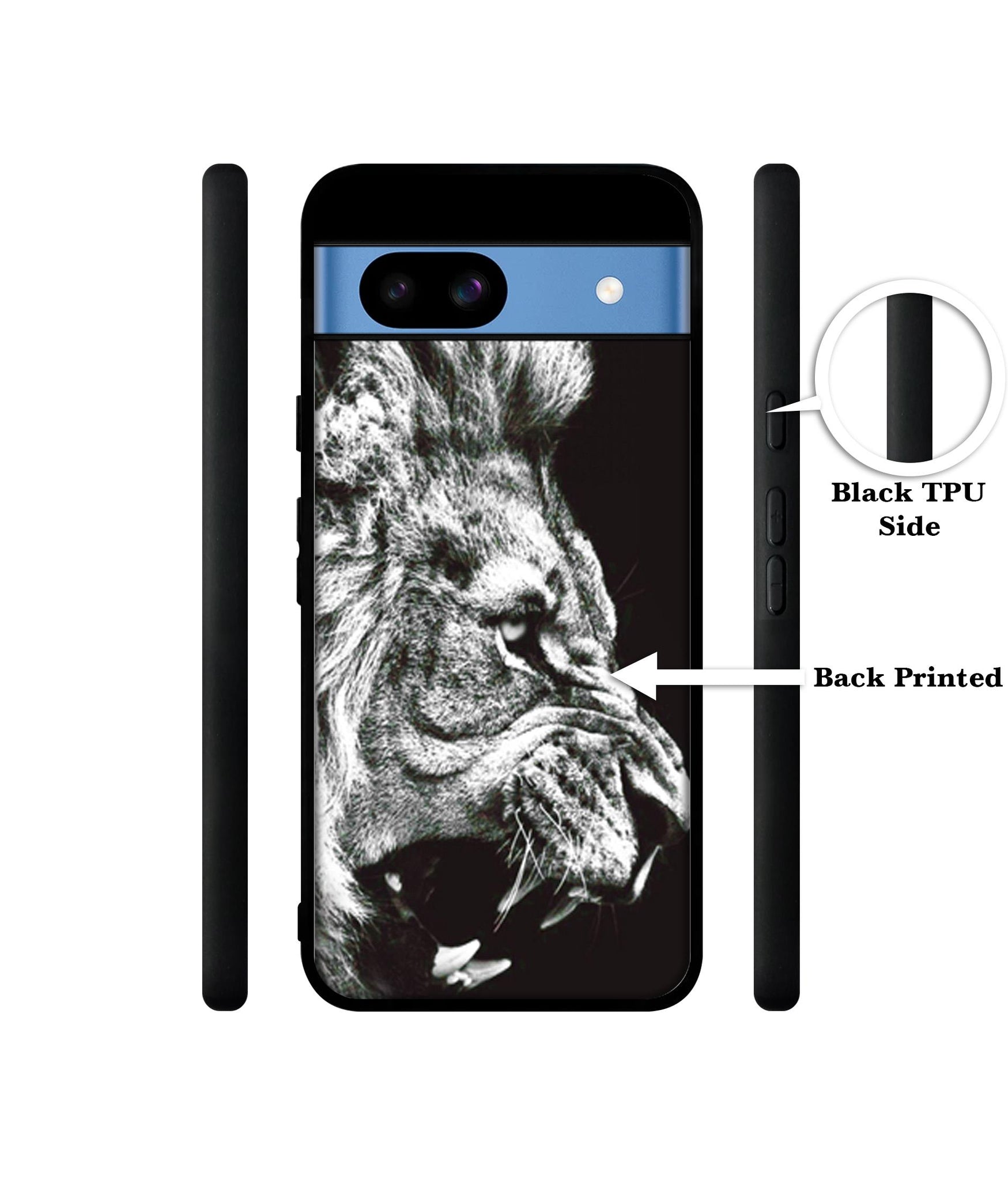 Angry Lion Designer 2D Printed Back Case Cover for Google Pixel 8a 5G