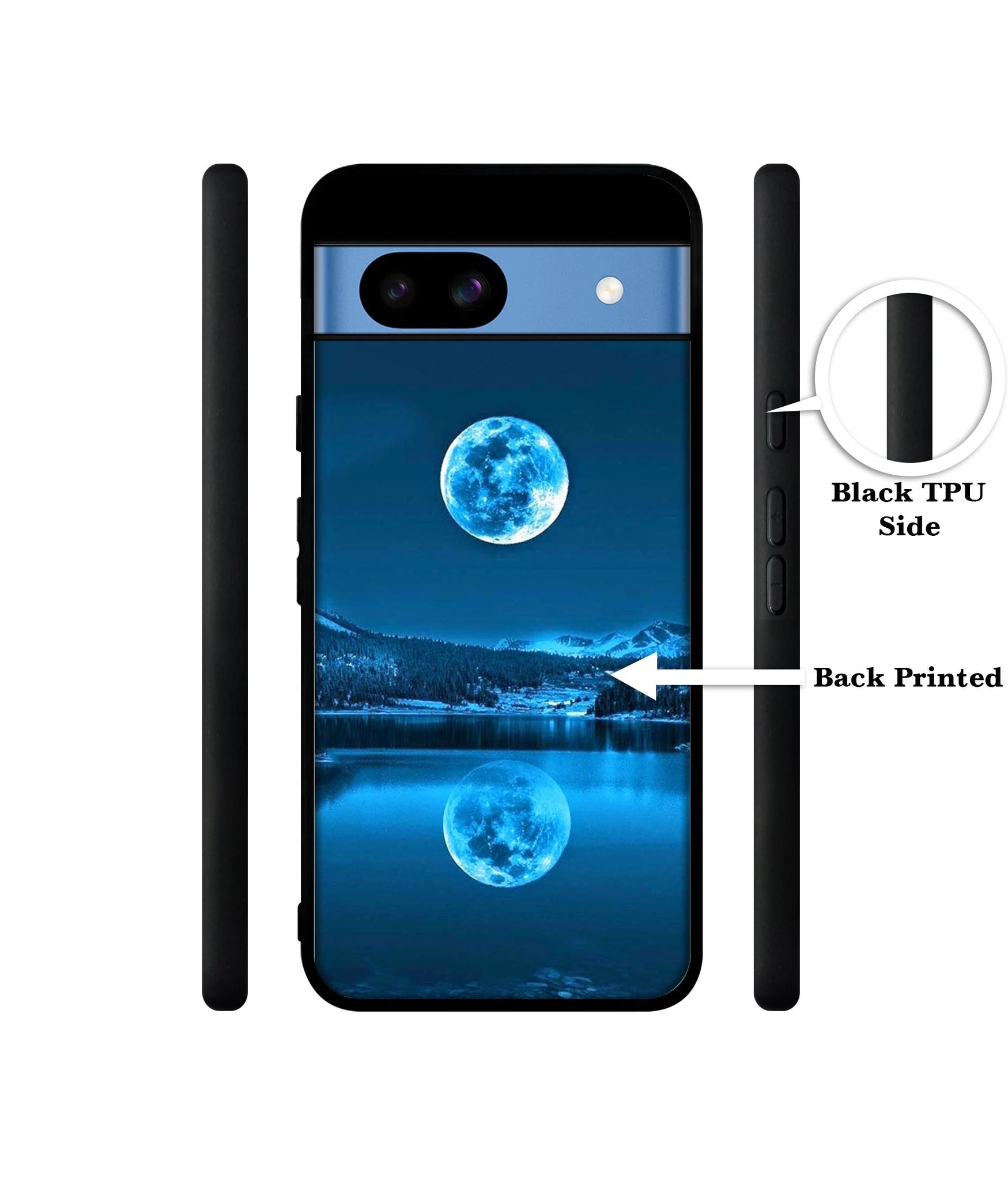 Awesome Moon Designer 2D Printed Back Case Cover for Google Pixel 8a 5G