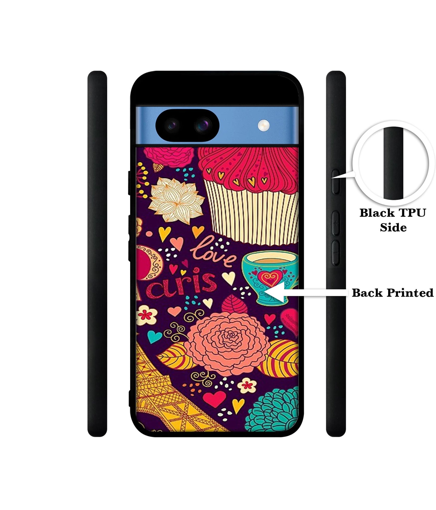 Paris Flower Love Designer 2D Printed Back Case Cover for Google Pixel 8a 5G