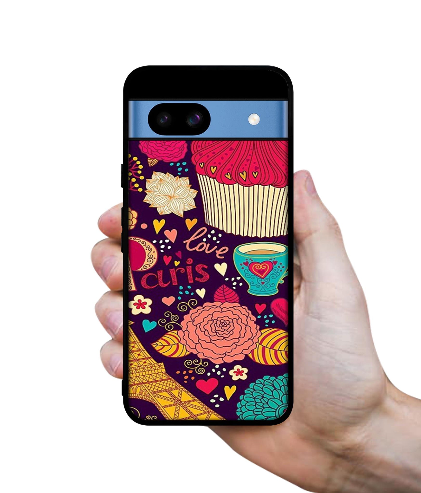 Paris Flower Love Designer 2D Printed Back Case Cover for Google Pixel 8a 5G