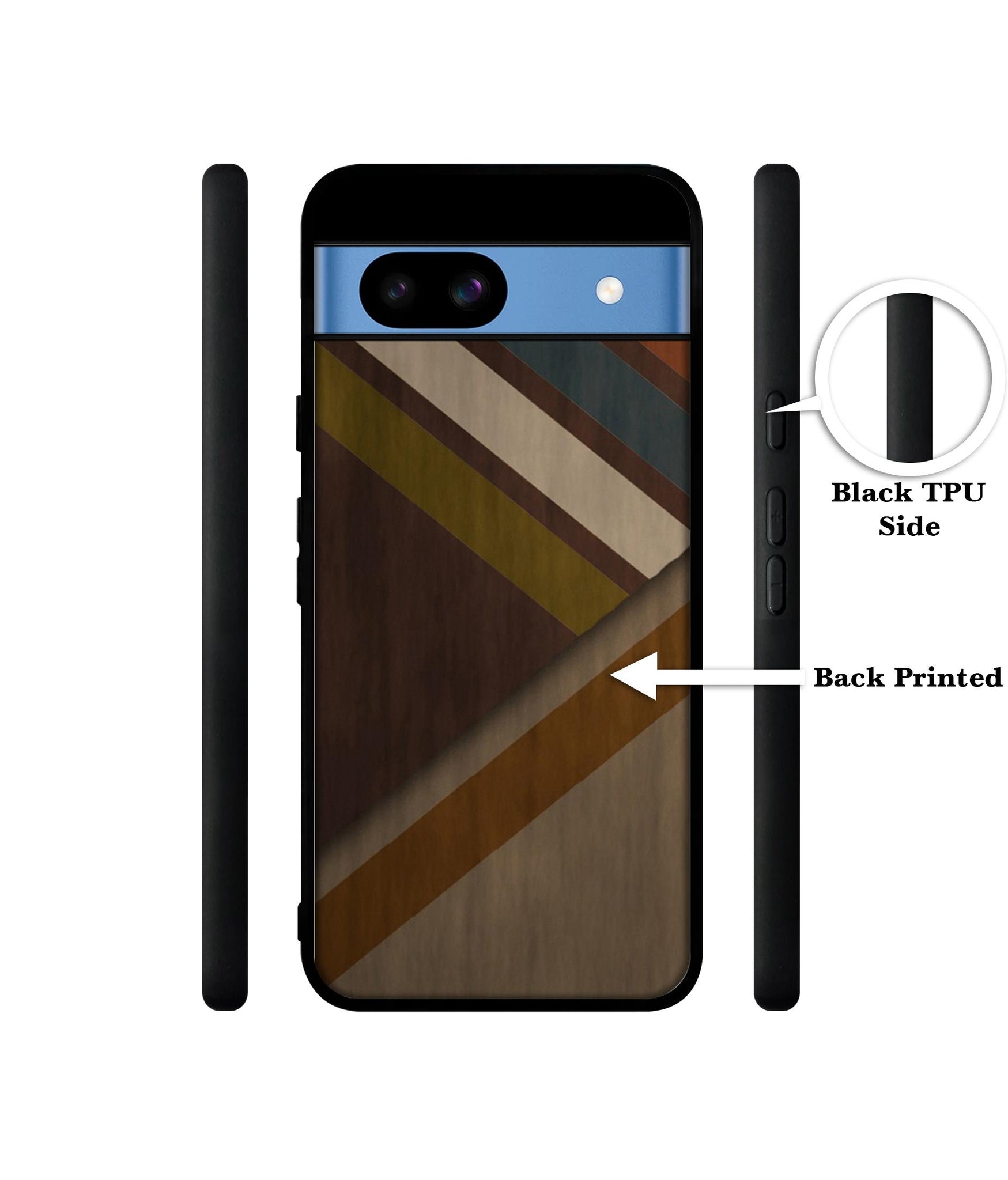 Colorful Wooden Pattern Designer 2D Printed Back Case Cover for Google Pixel 8a 5G