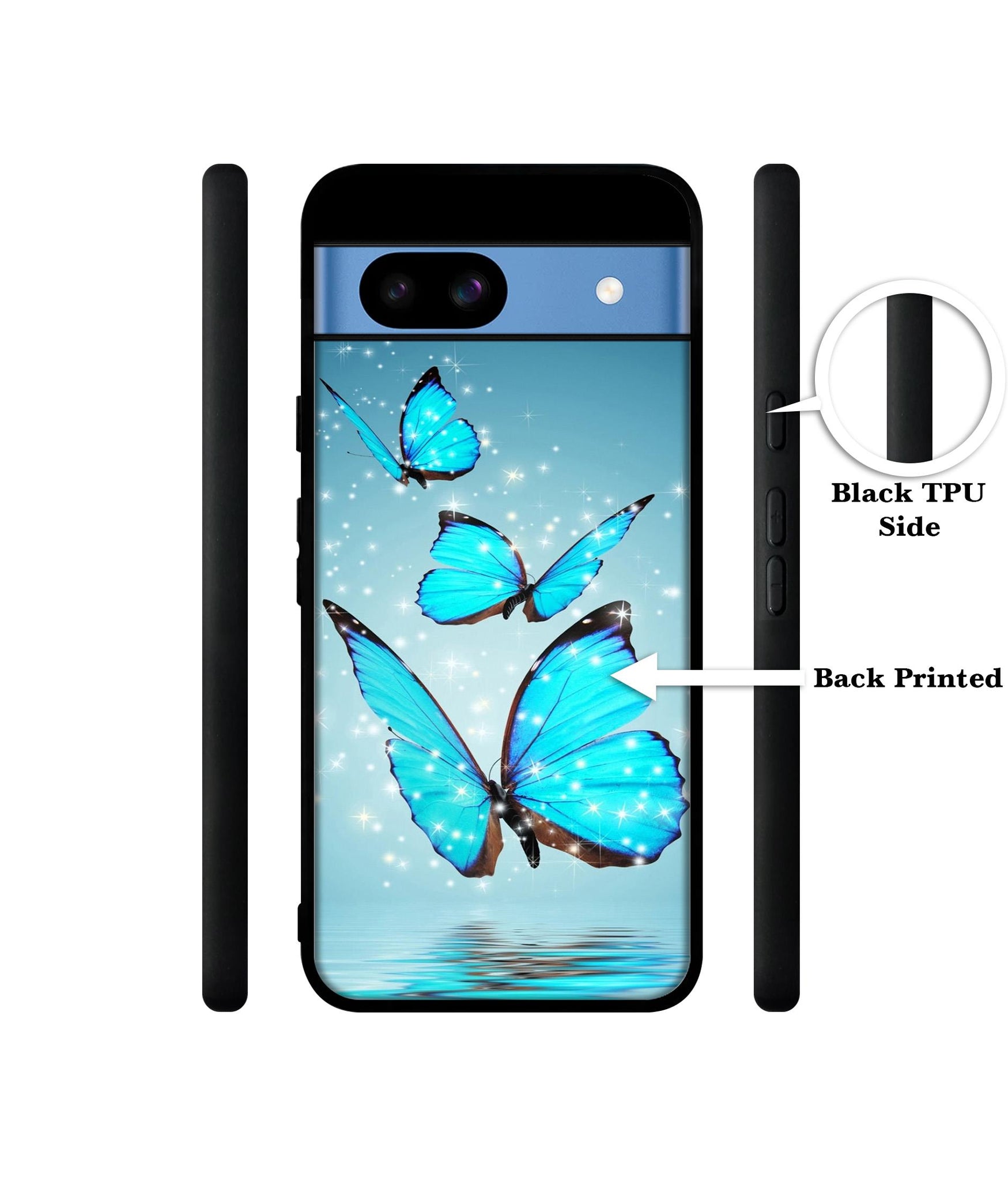 Flying Butterflies Designer 2D Printed Back Case Cover for Google Pixel 8a 5G