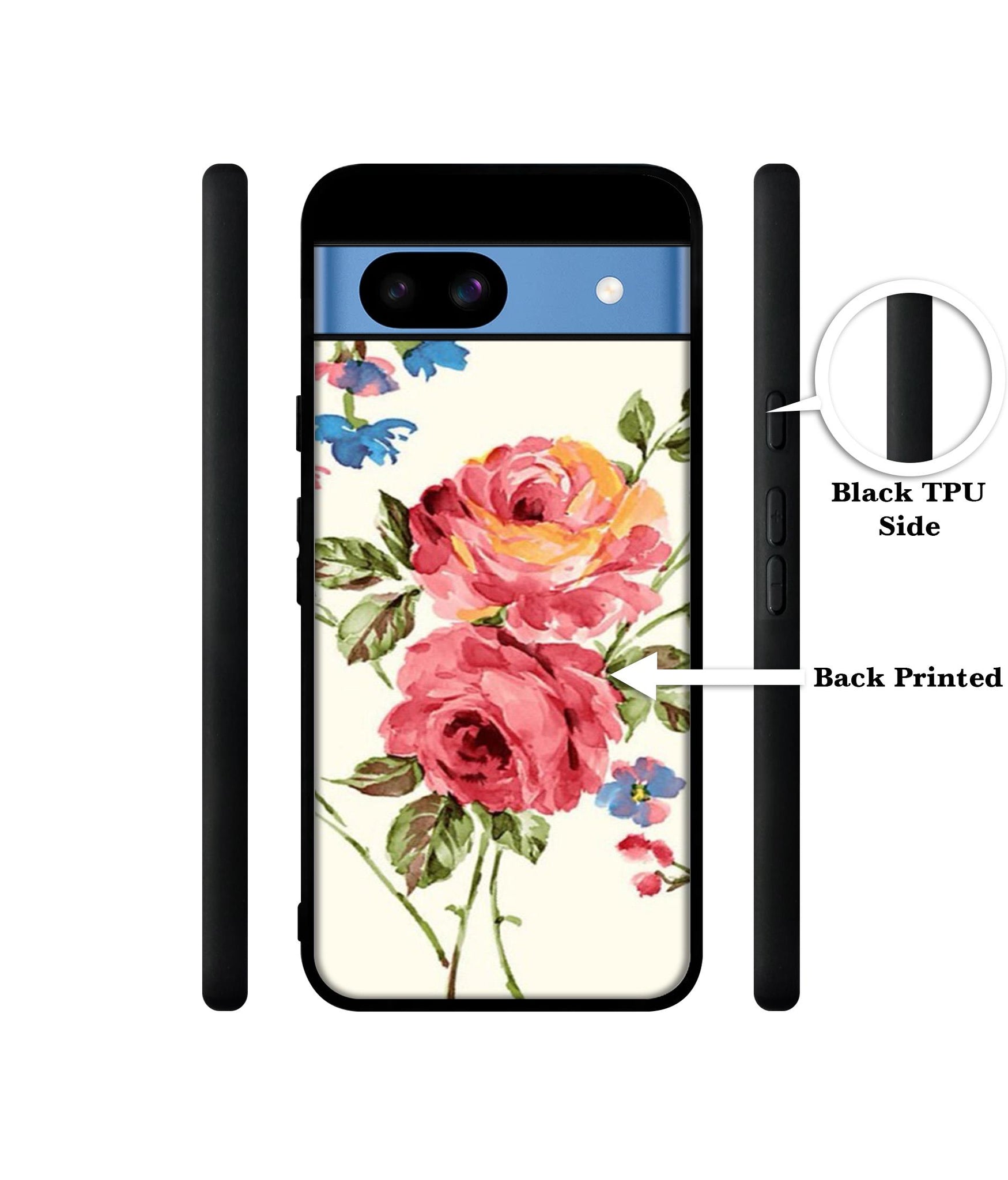 Vintage Painting Flower Designer 2D Printed Back Case Cover for Google Pixel 8a 5G