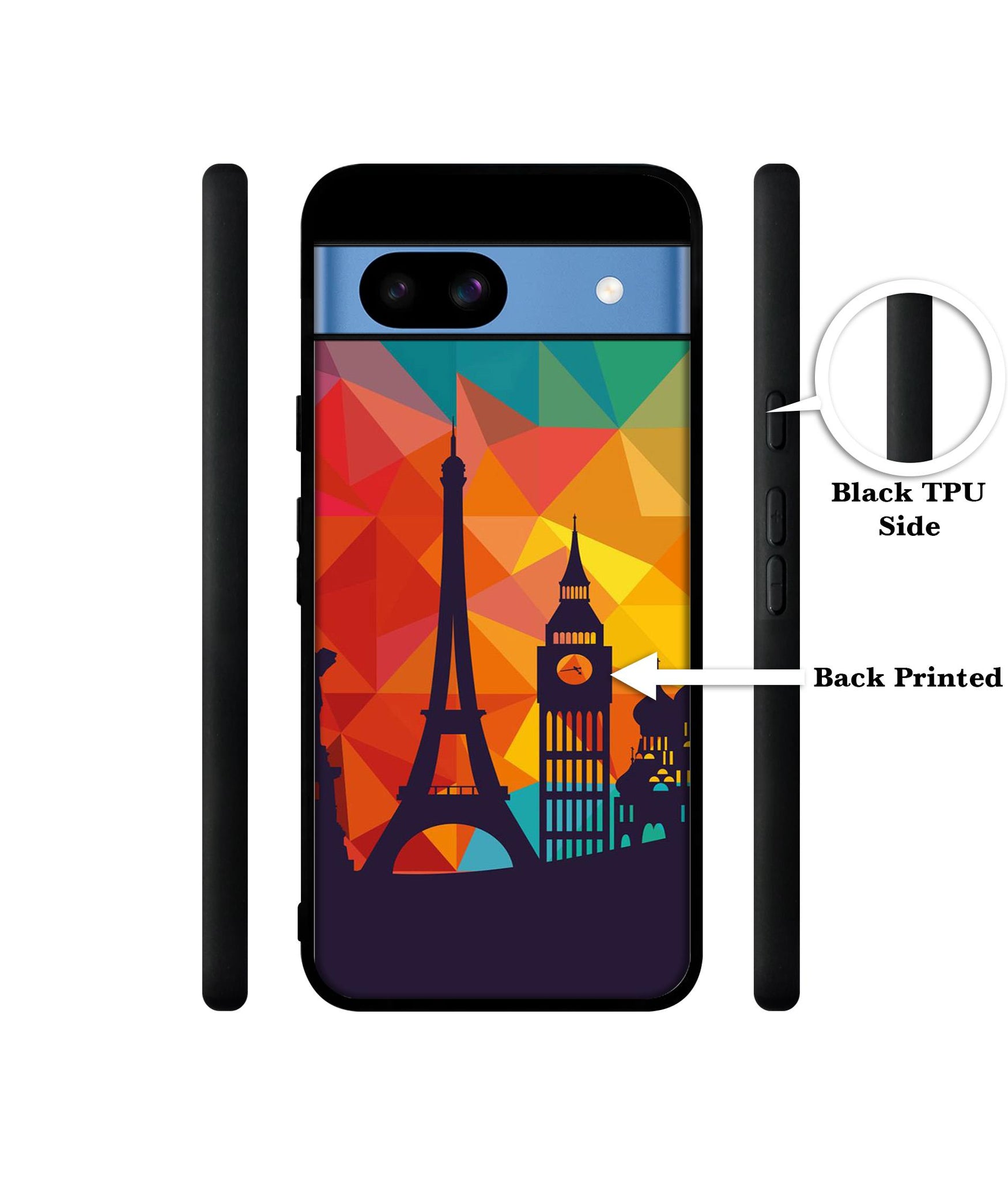 Colored Paris Designer 2D Printed Back Case Cover for Google Pixel 8a 5G