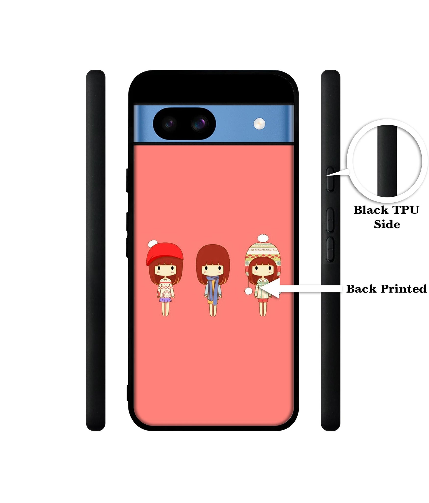 Cute Girls Designer 2D Printed Back Case Cover for Google Pixel 8a 5G