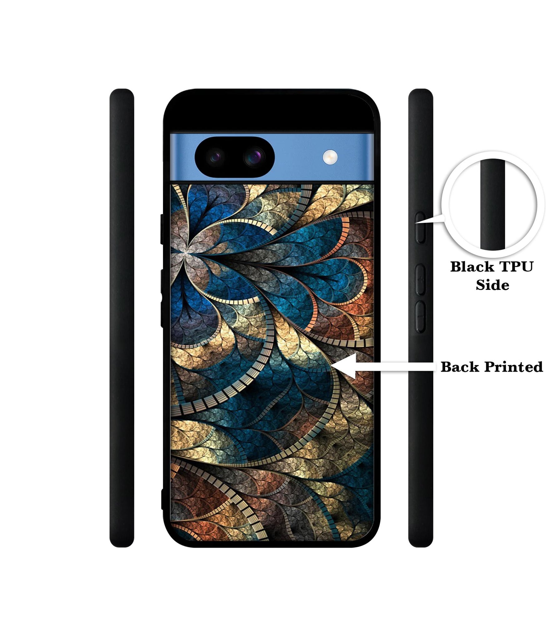 Fractional Pattern Designer 2D Printed Back Case Cover for Google Pixel 8a 5G