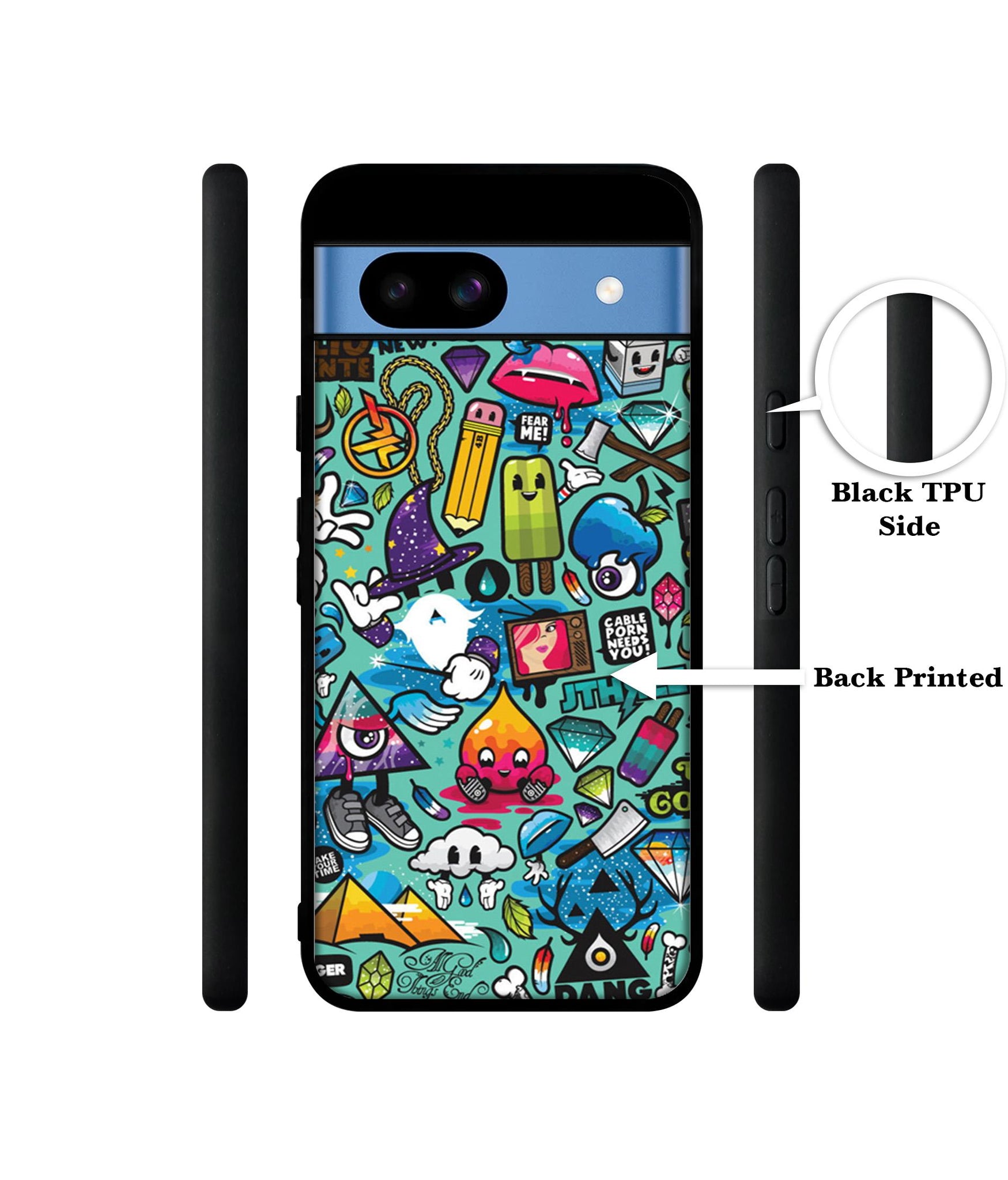 Crazy Designer 2D Printed Back Case Cover for Google Pixel 8a 5G
