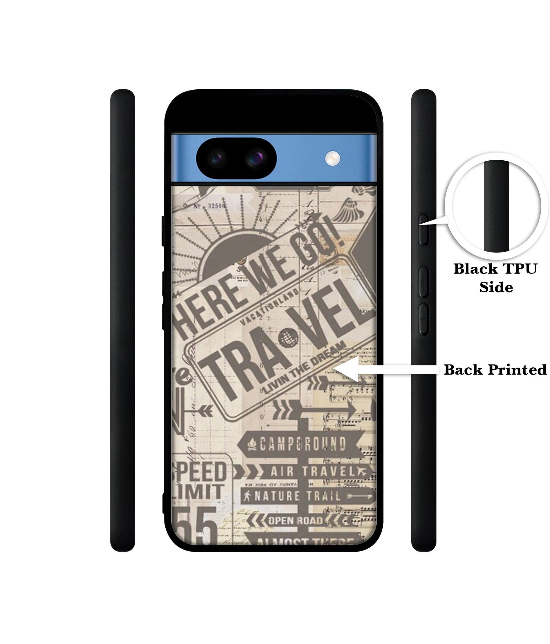 Travel Designer 2D Printed Back Case Cover for Google Pixel 8a 5G