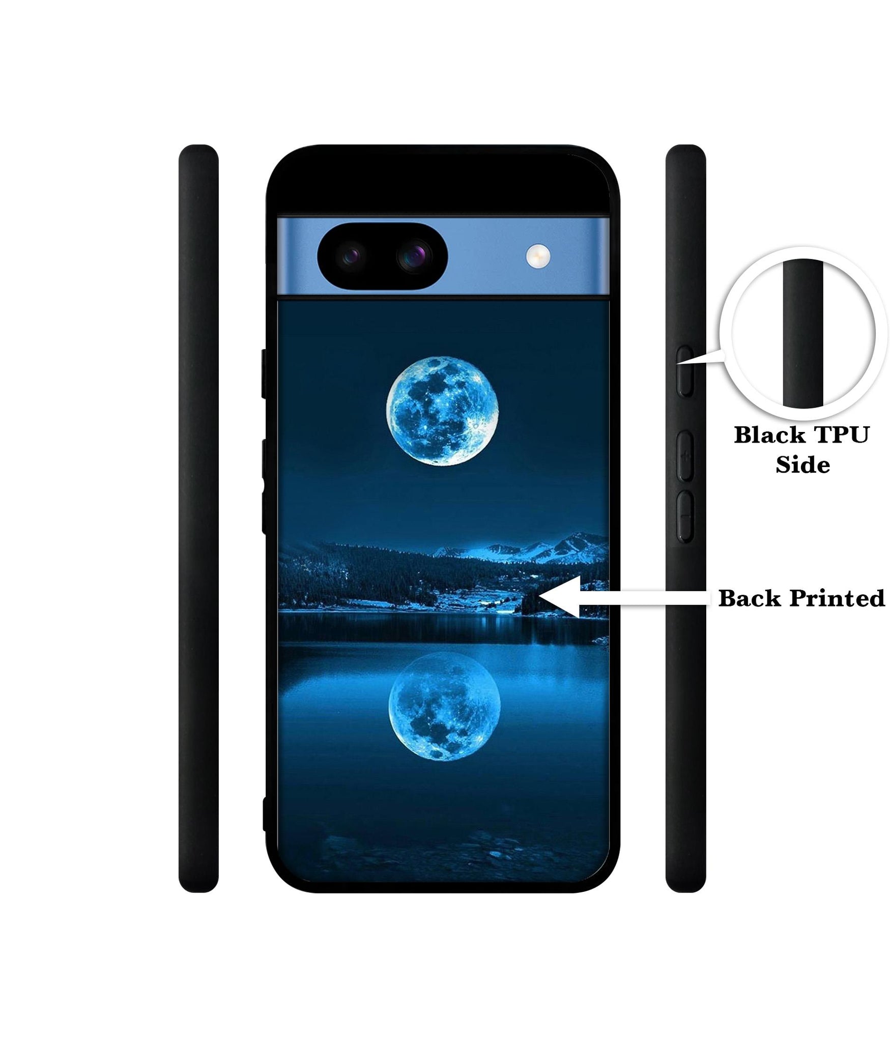 Moon Pattern Print Designer 2D Printed Back Case Cover for Google Pixel 8a 5G
