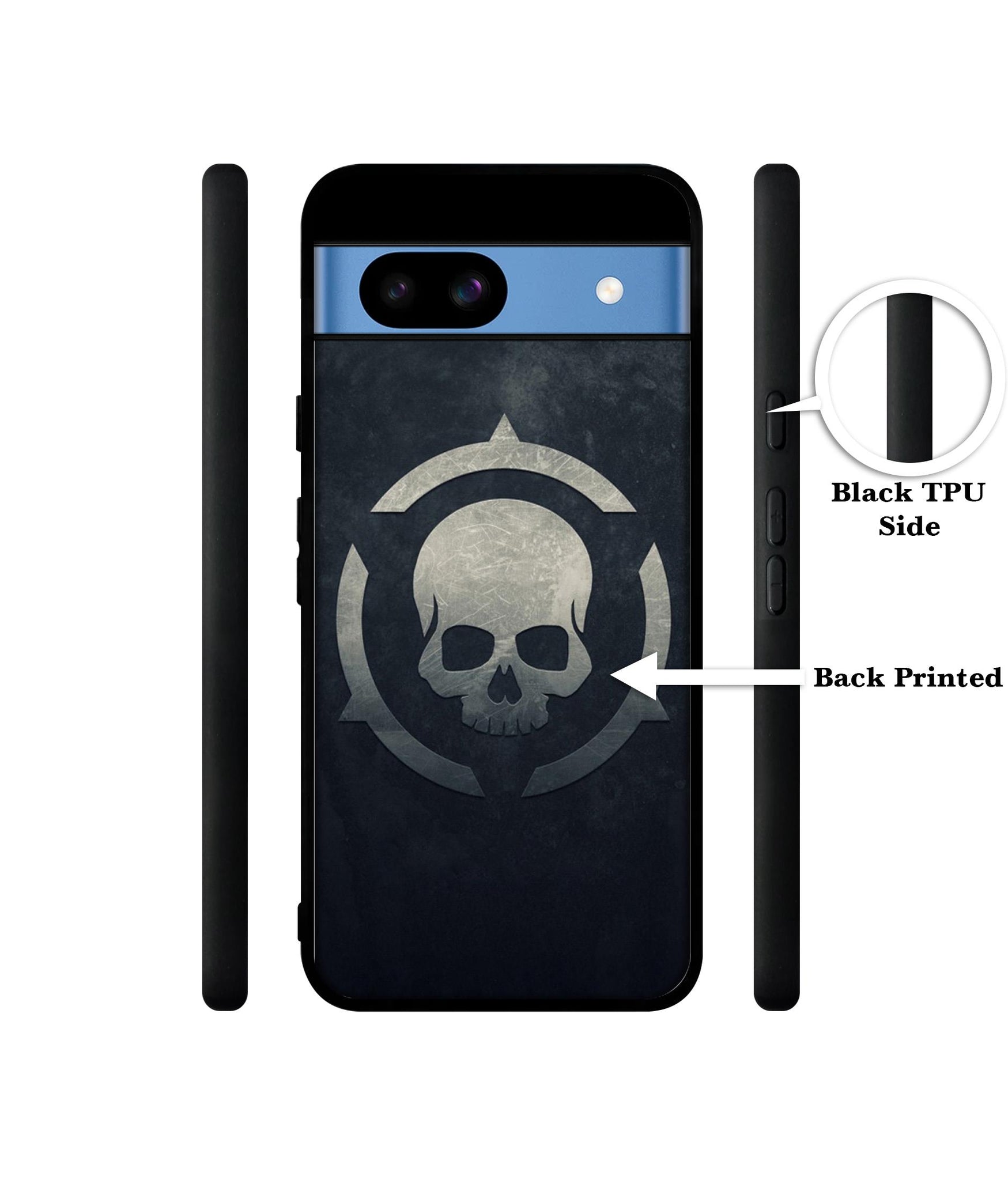Skull Pattern Print Designer 2D Printed Back Case Cover for Google Pixel 8a 5G