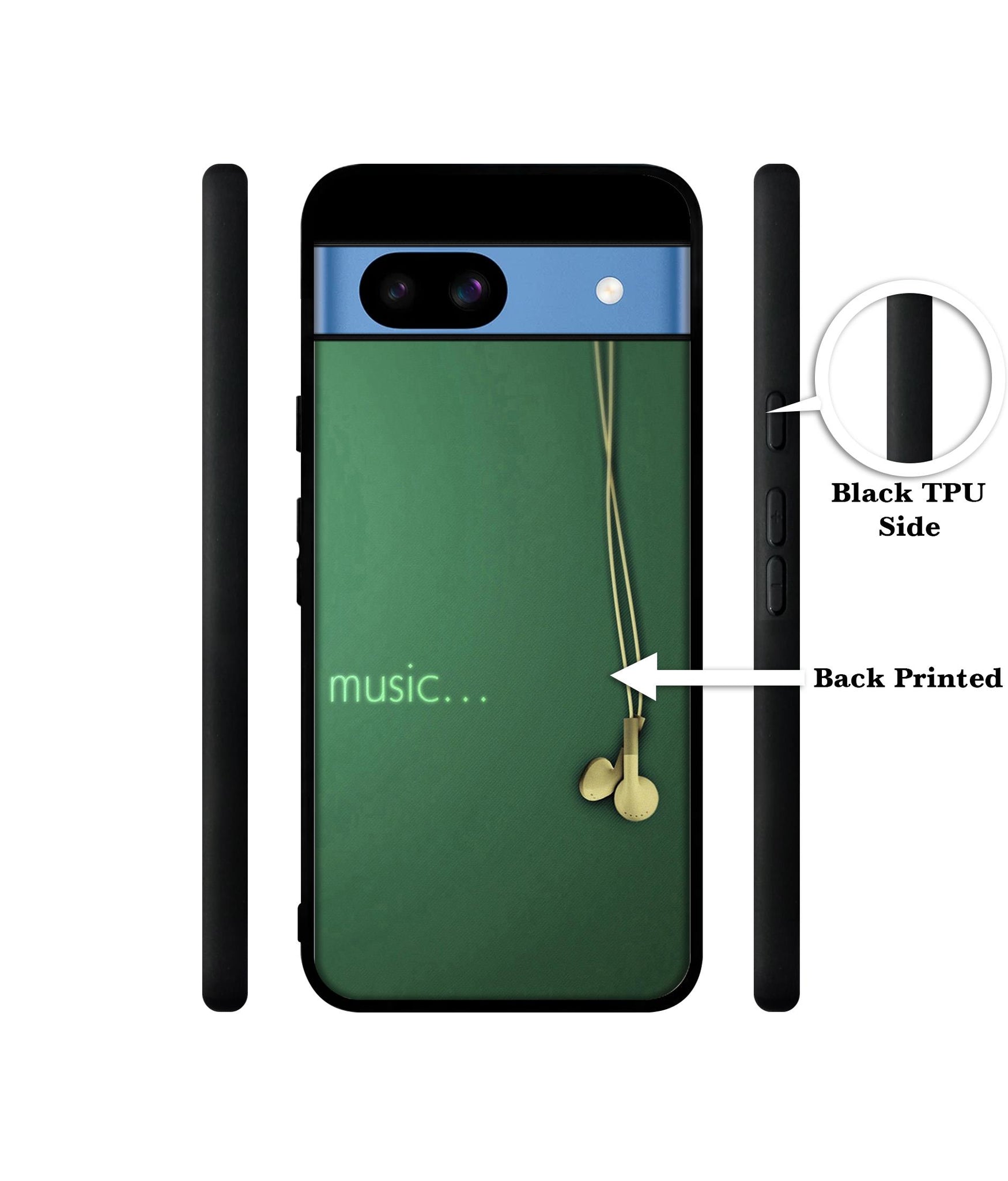 Headphone Music Designer 2D Printed Back Case Cover for Google Pixel 8a 5G