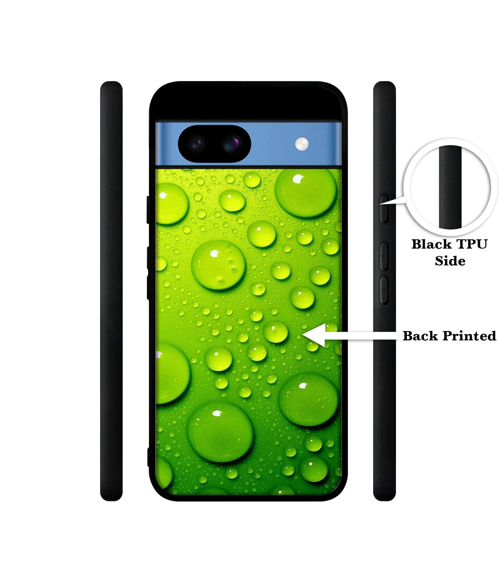 Green Bubbles Designer 2D Printed Back Case Cover for Google Pixel 8a 5G