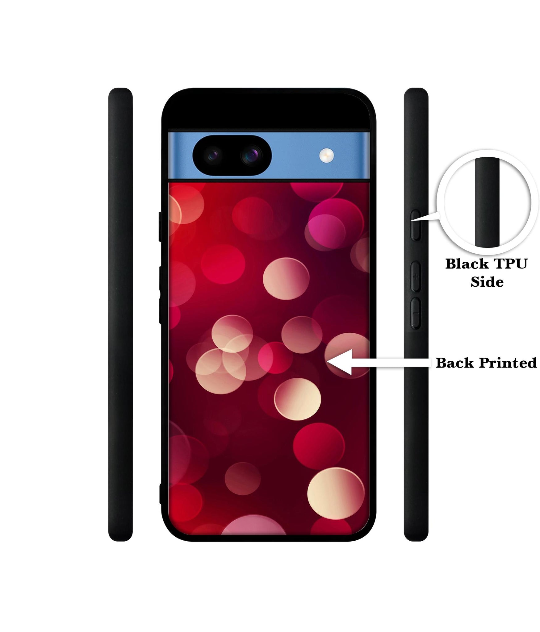 3D Circles Designer 2D Printed Back Case Cover for Google Pixel 8a 5G