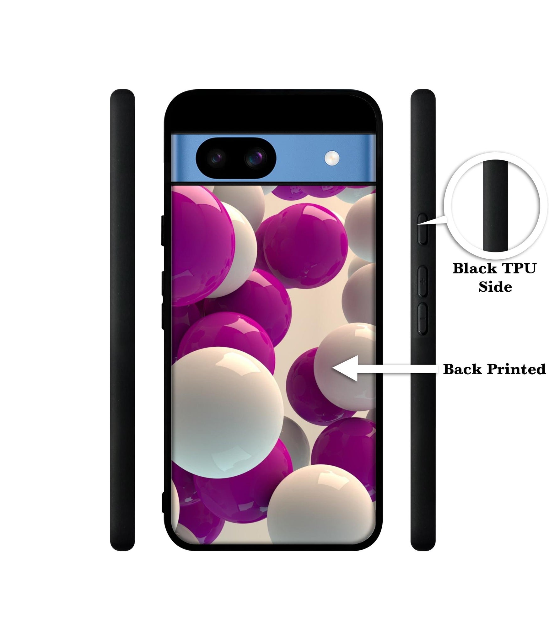 3D Balloons Designer 2D Printed Back Case Cover for Google Pixel 8a 5G