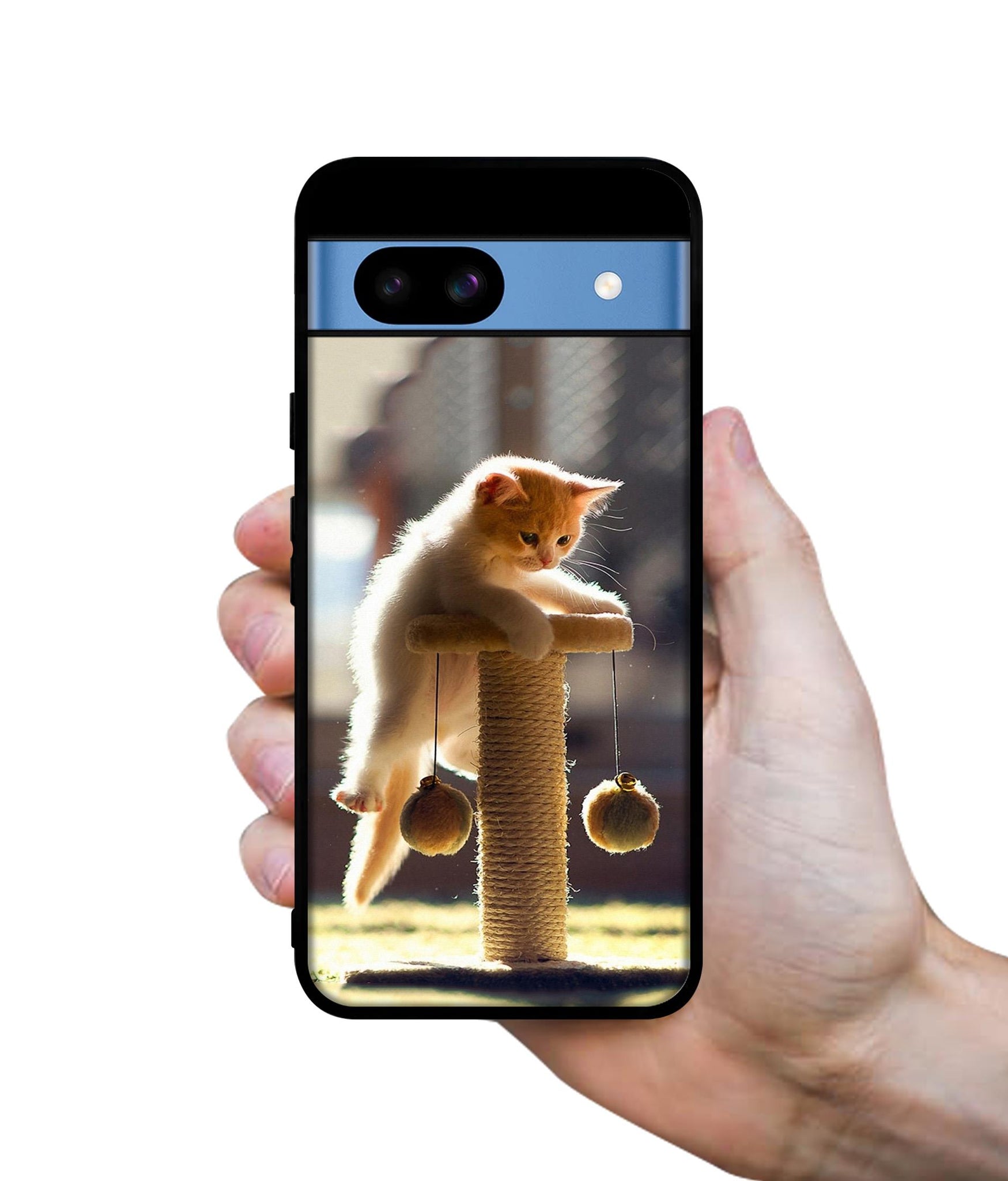 Cat Climbing Designer 2D Printed Back Case Cover for Google Pixel 8a 5G