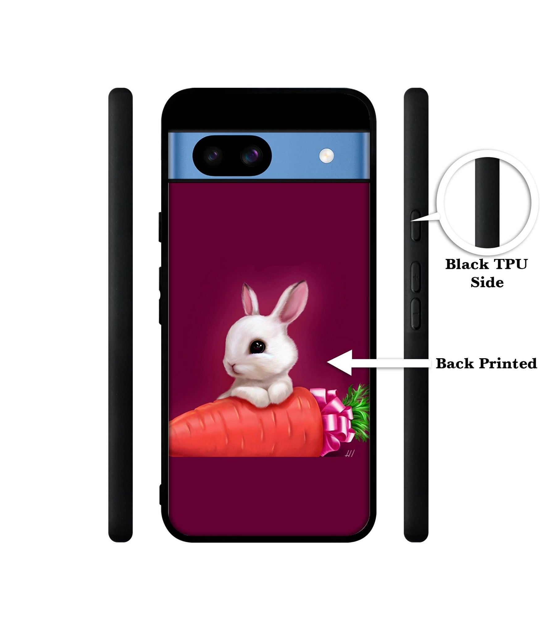 Bunny With Carrot Designer 2D Printed Back Case Cover for Google Pixel 8a 5G