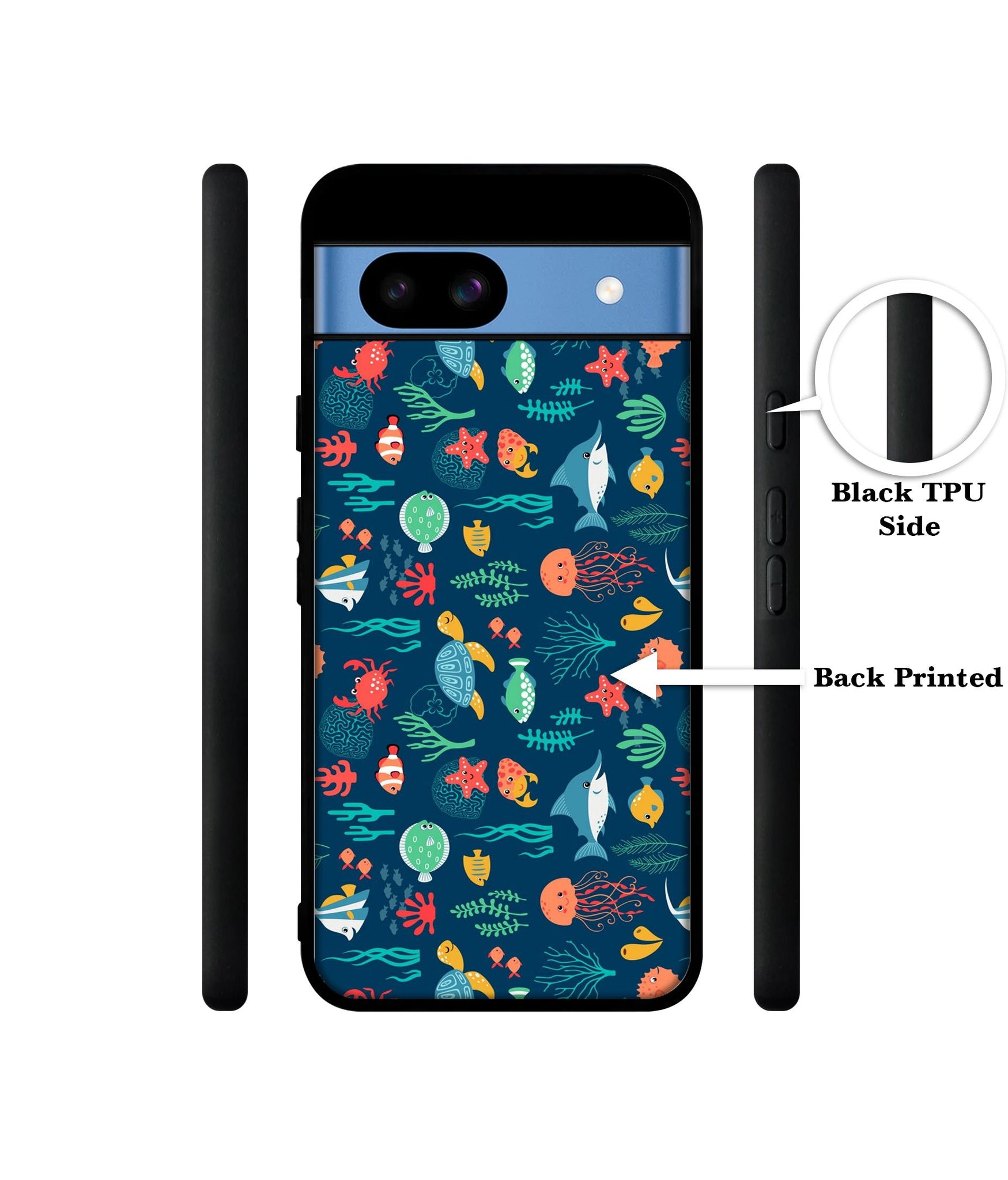 Aquarium Texture Designer 2D Printed Back Case Cover for Google Pixel 8a 5G