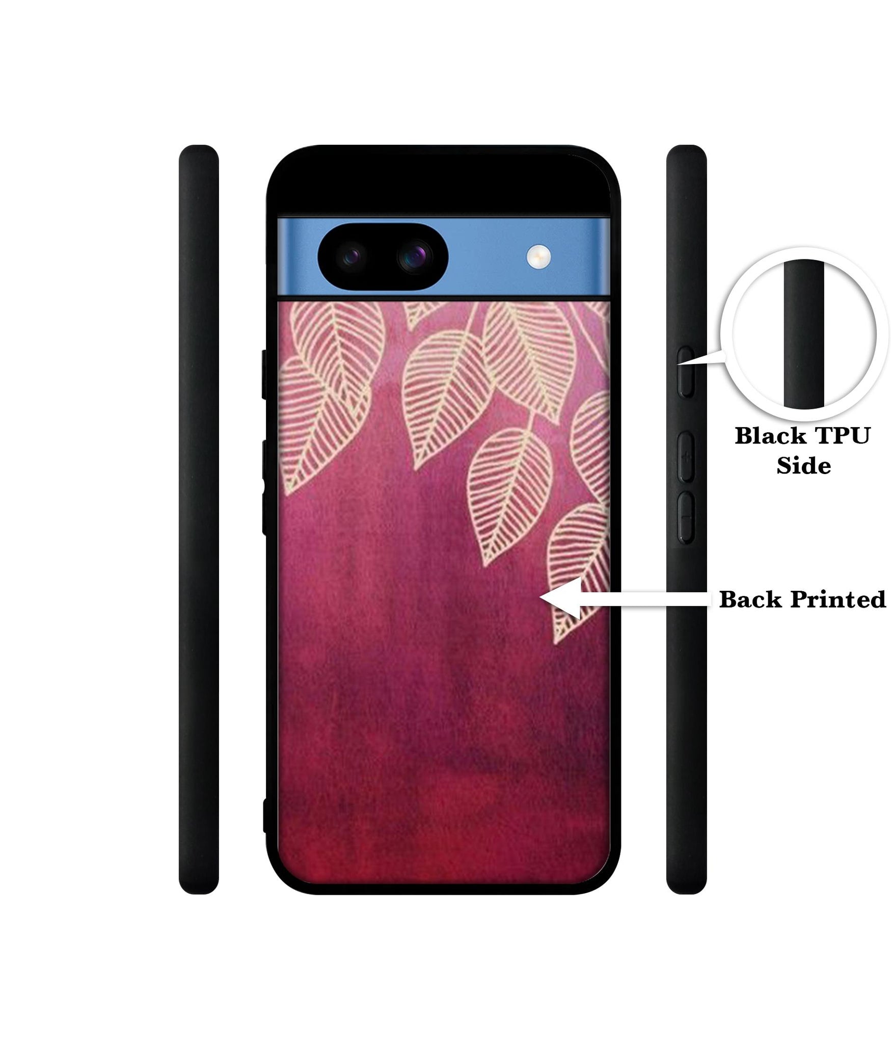 Leaf Pattern Designer 2D Printed Back Case Cover for Google Pixel 8a 5G