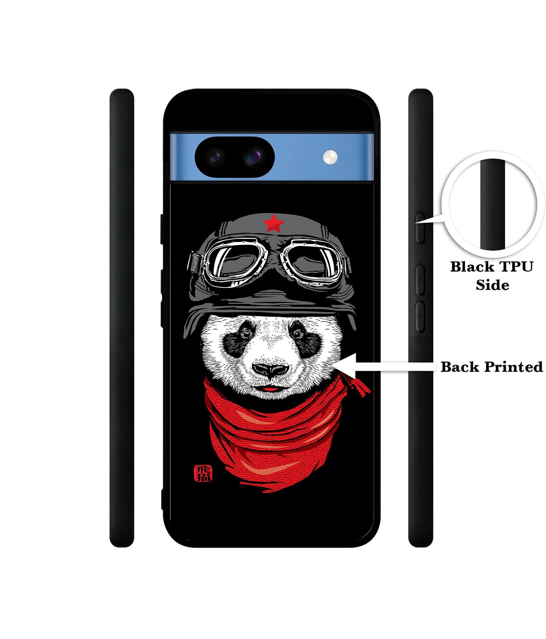 Biker Panda Designer 2D Printed Back Case Cover for Google Pixel 8a 5G