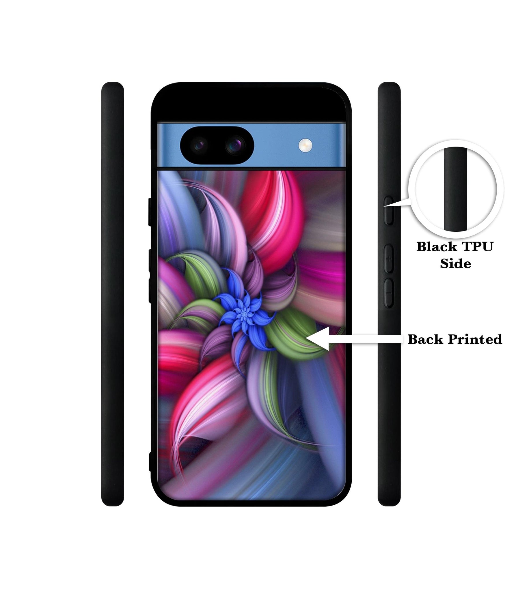 Colorful Flower Designer 2D Printed Back Case Cover for Google Pixel 8a 5G