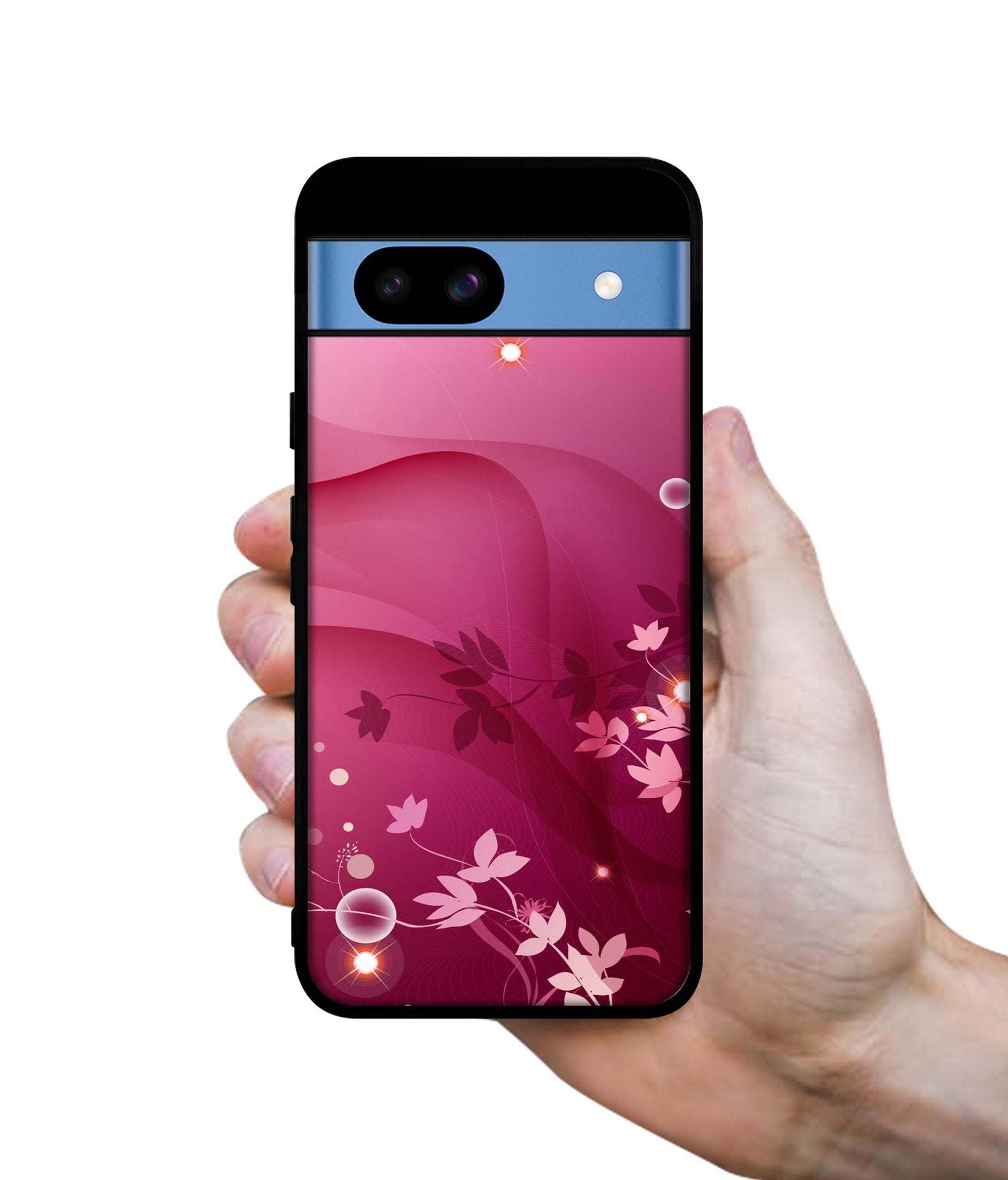 Pink Abstract Designer 2D Printed Back Case Cover for Google Pixel 8a 5G