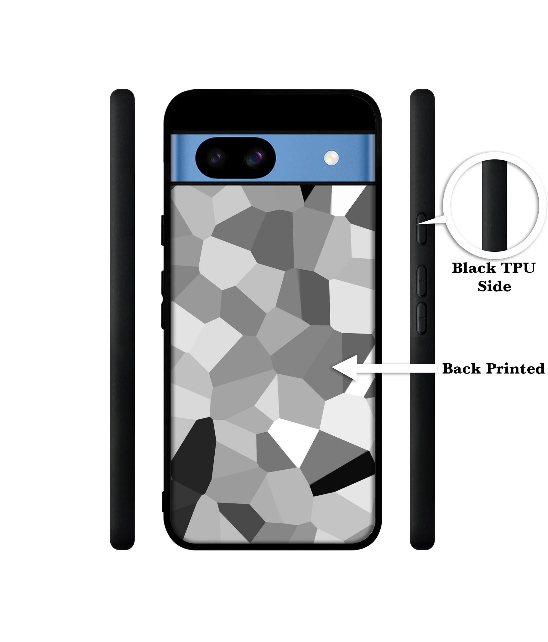 Black & White Mathematical Shape Designer 2D Printed Back Case Cover for Google Pixel 8a 5G