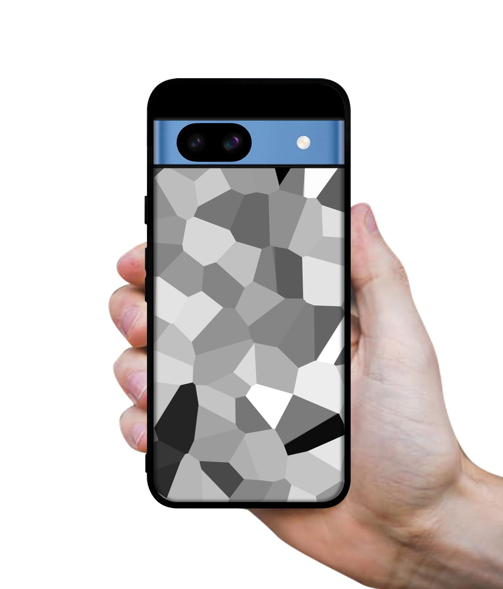 Black & White Mathematical Shape Designer 2D Printed Back Case Cover for Google Pixel 8a 5G