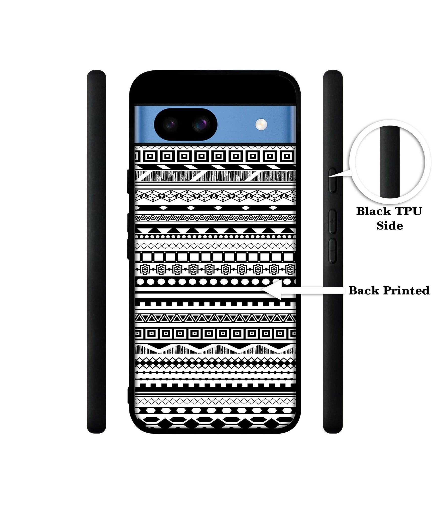 Black & White Patterns Designer 2D Printed Back Case Cover for Google Pixel 8a 5G