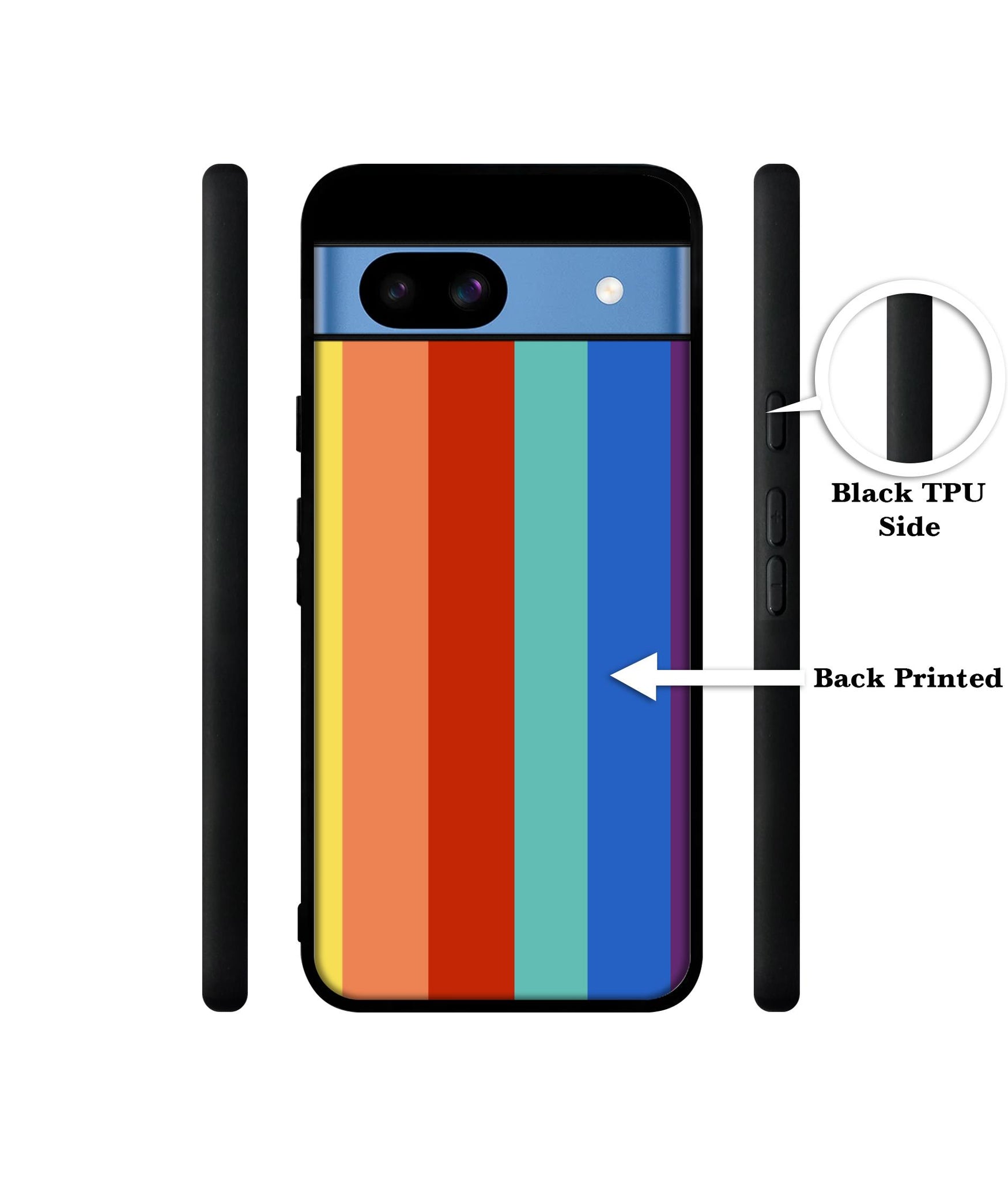 Rainbow Colors Designer 2D Printed Back Case Cover for Google Pixel 8a 5G