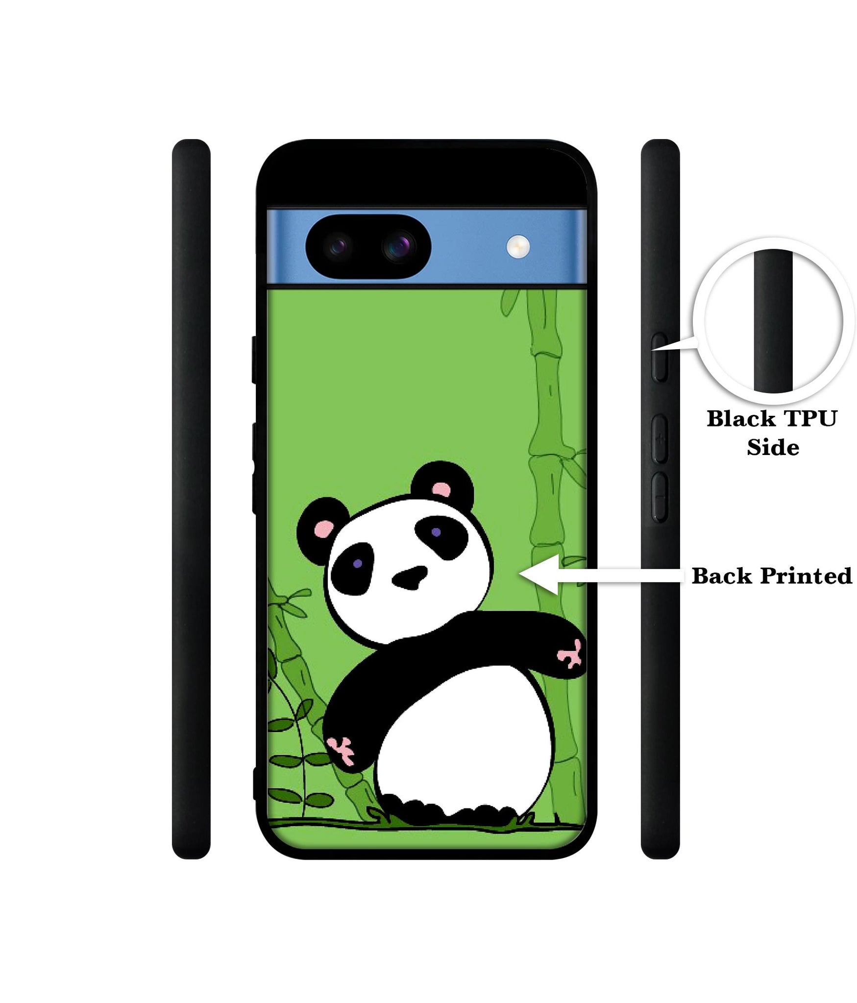 Panda with Bamboo Designer 2D Printed Back Case Cover for Google Pixel 8a 5G
