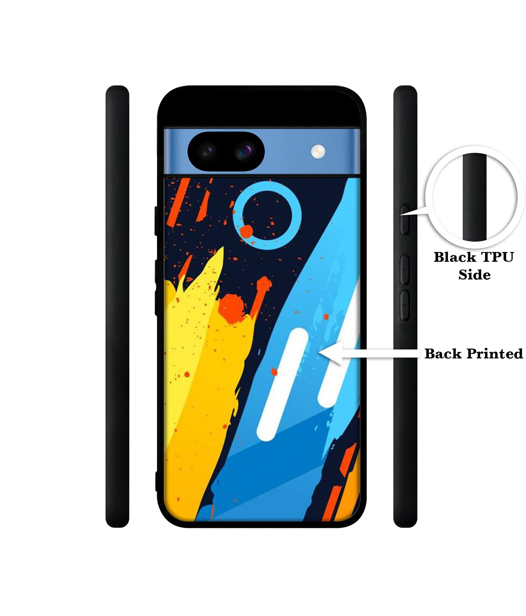 Abstract Stripes Geometric Figures Designer 2D Printed Back Case Cover for Google Pixel 8a 5G