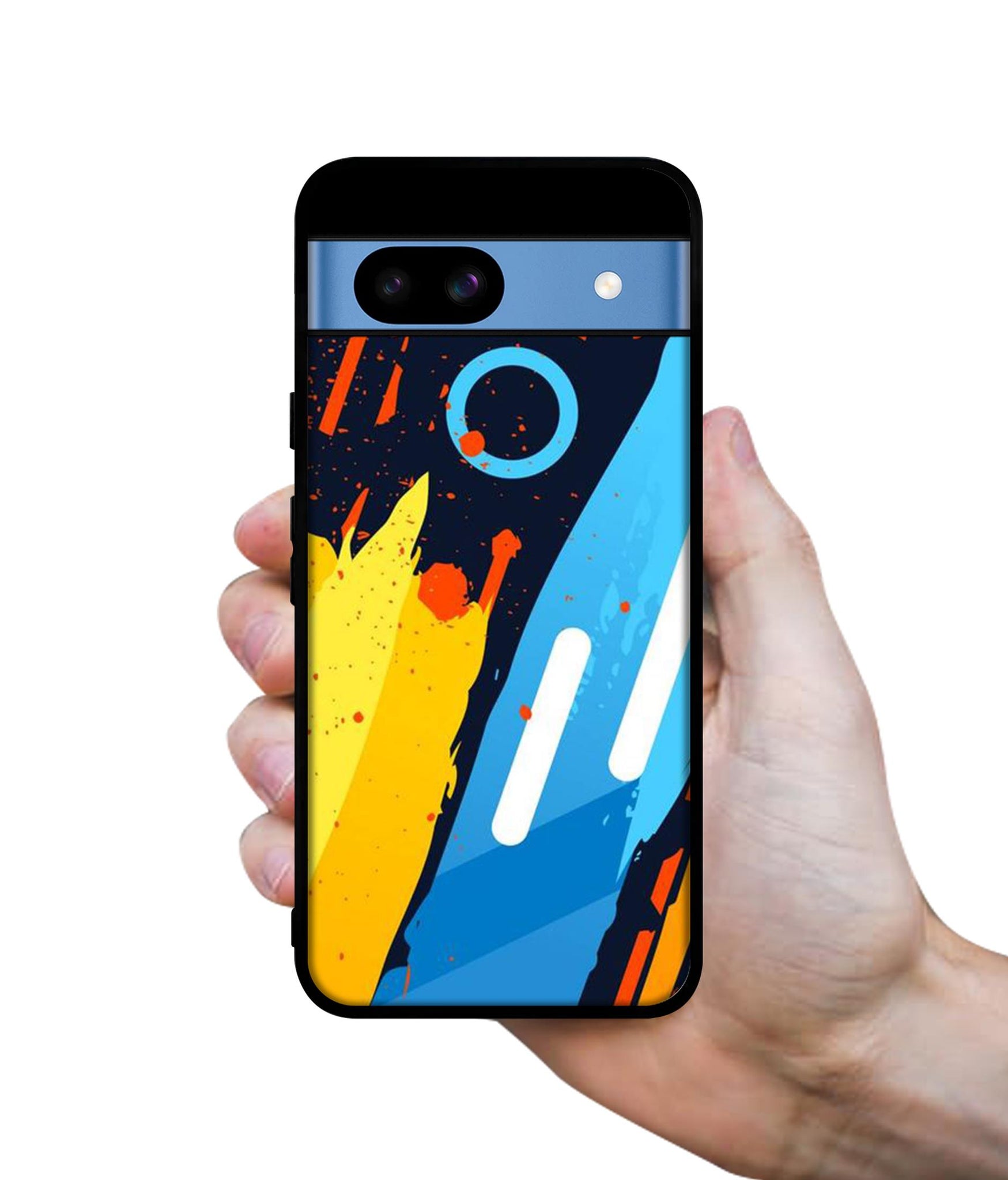 Abstract Stripes Geometric Figures Designer 2D Printed Back Case Cover for Google Pixel 8a 5G