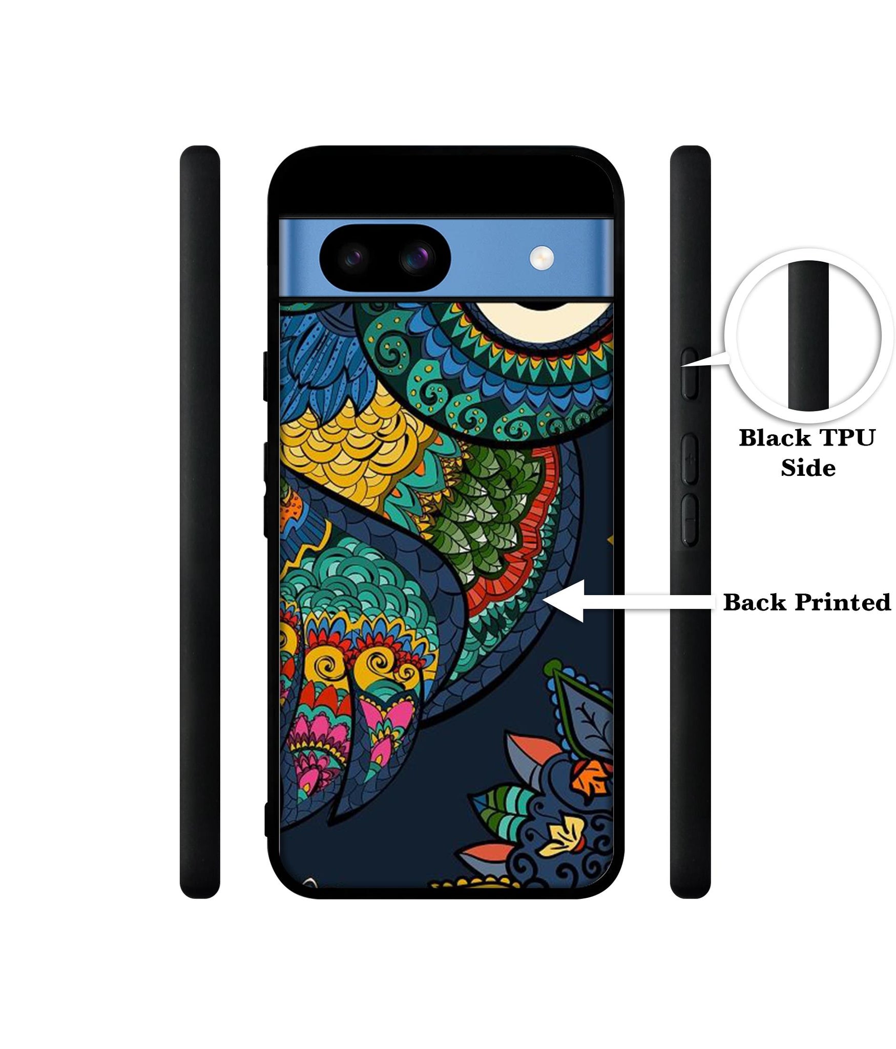 Owl Illustration Designer 2D Printed Back Case Cover for Google Pixel 8a 5G