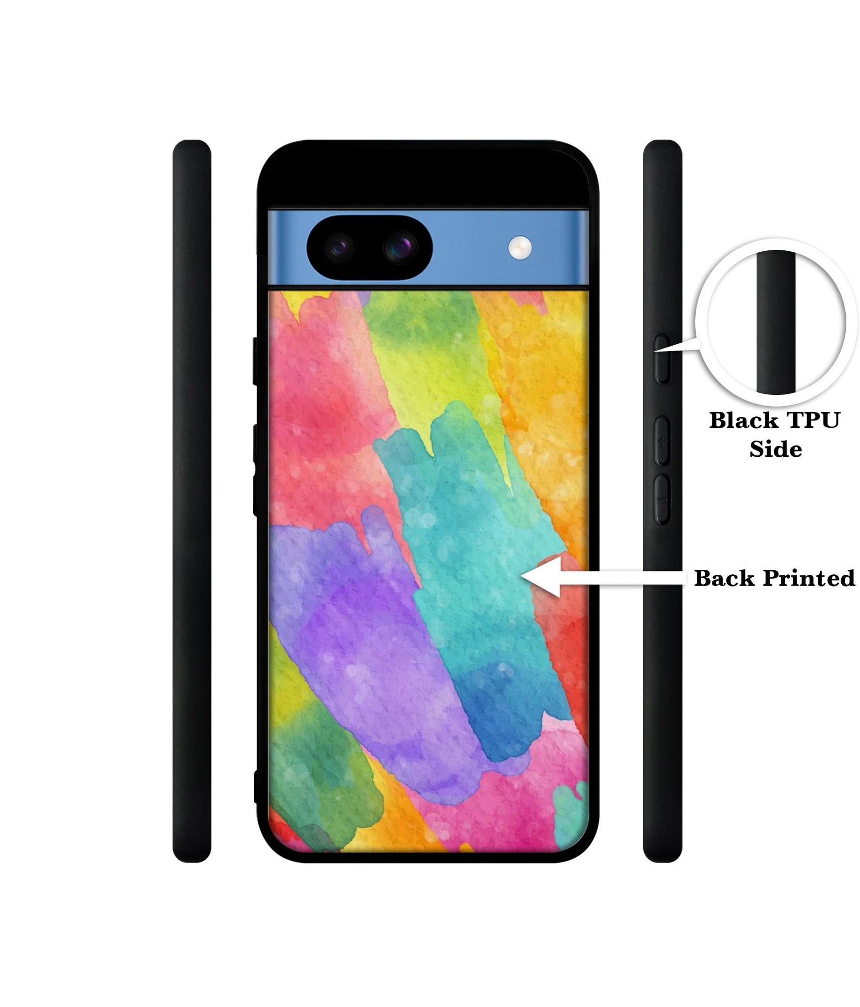 Water Paint Colorful Abstract Designer 2D Printed Back Case Cover for Google Pixel 8a 5G