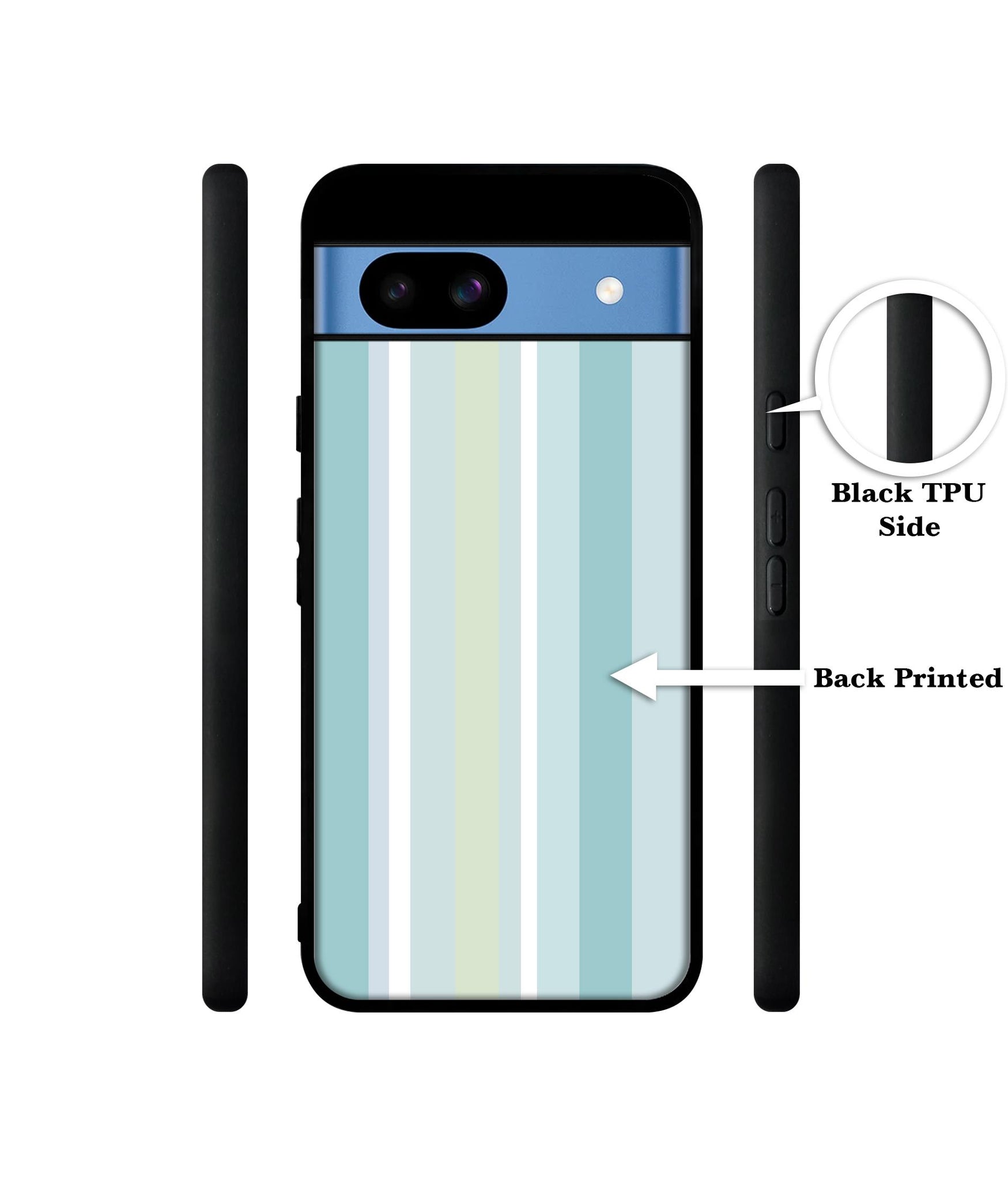 Light Green Stripes Designer 2D Printed Back Case Cover for Google Pixel 8a 5G