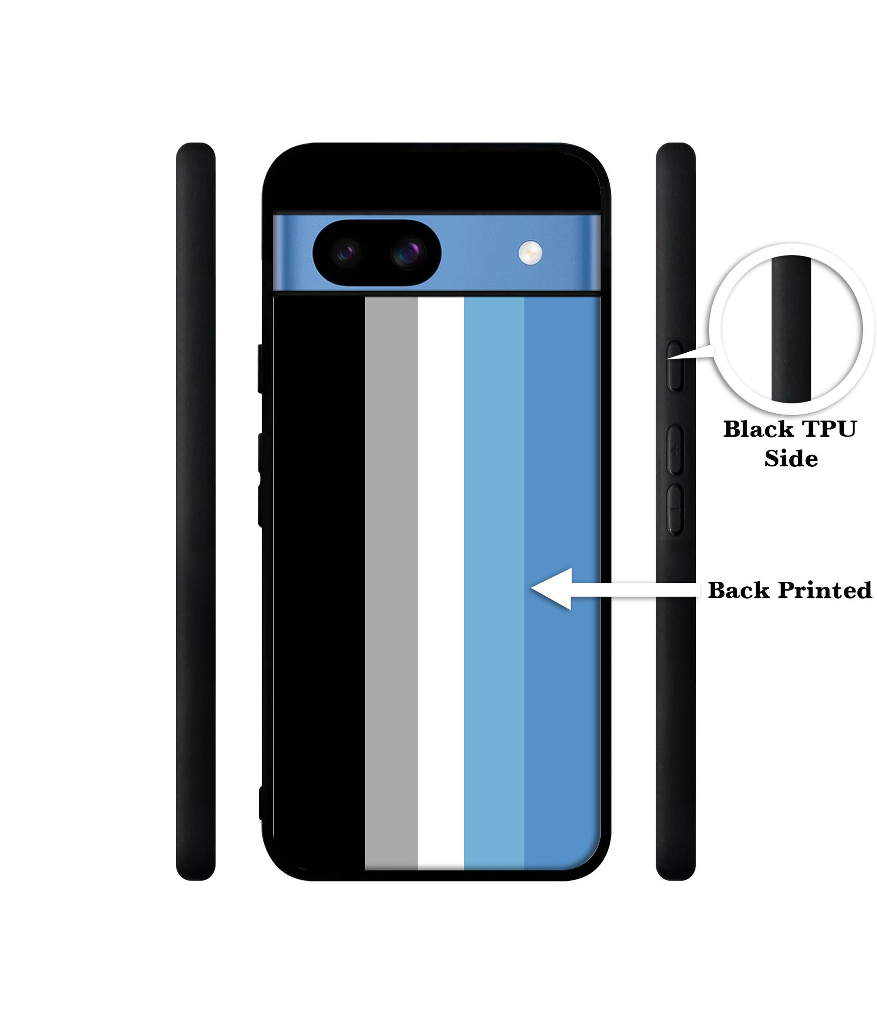 White and Blue Lines Designer 2D Printed Back Case Cover for Google Pixel 8a 5G
