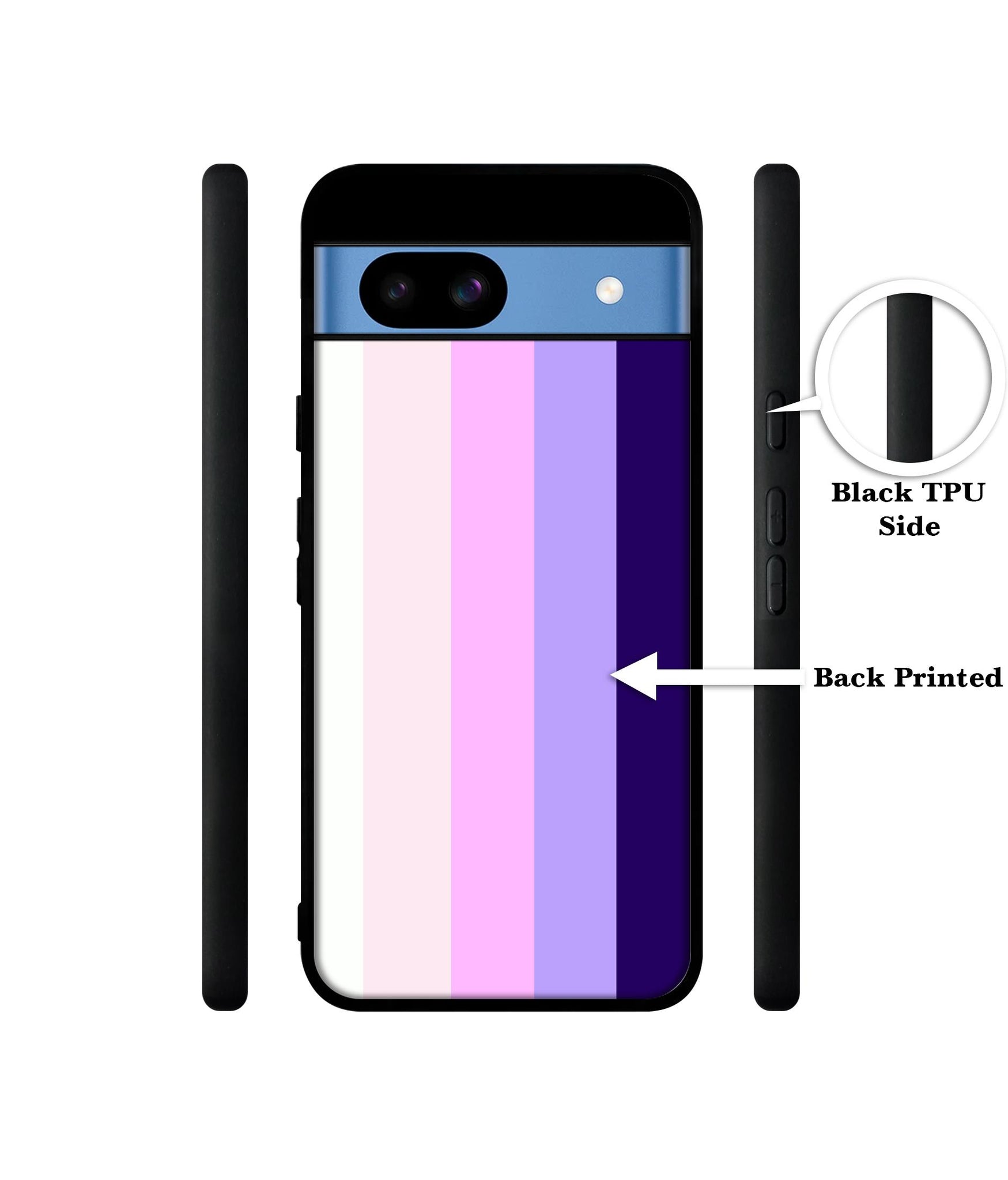 Pink and Purple Lines Designer 2D Printed Back Case Cover for Google Pixel 8a 5G