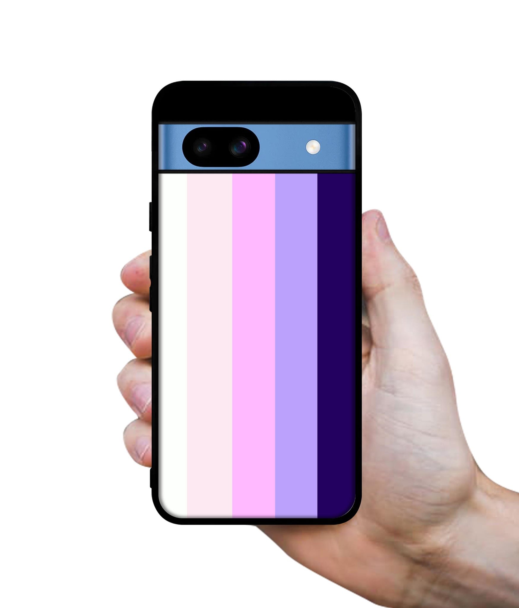 Pink and Purple Lines Designer 2D Printed Back Case Cover for Google Pixel 8a 5G
