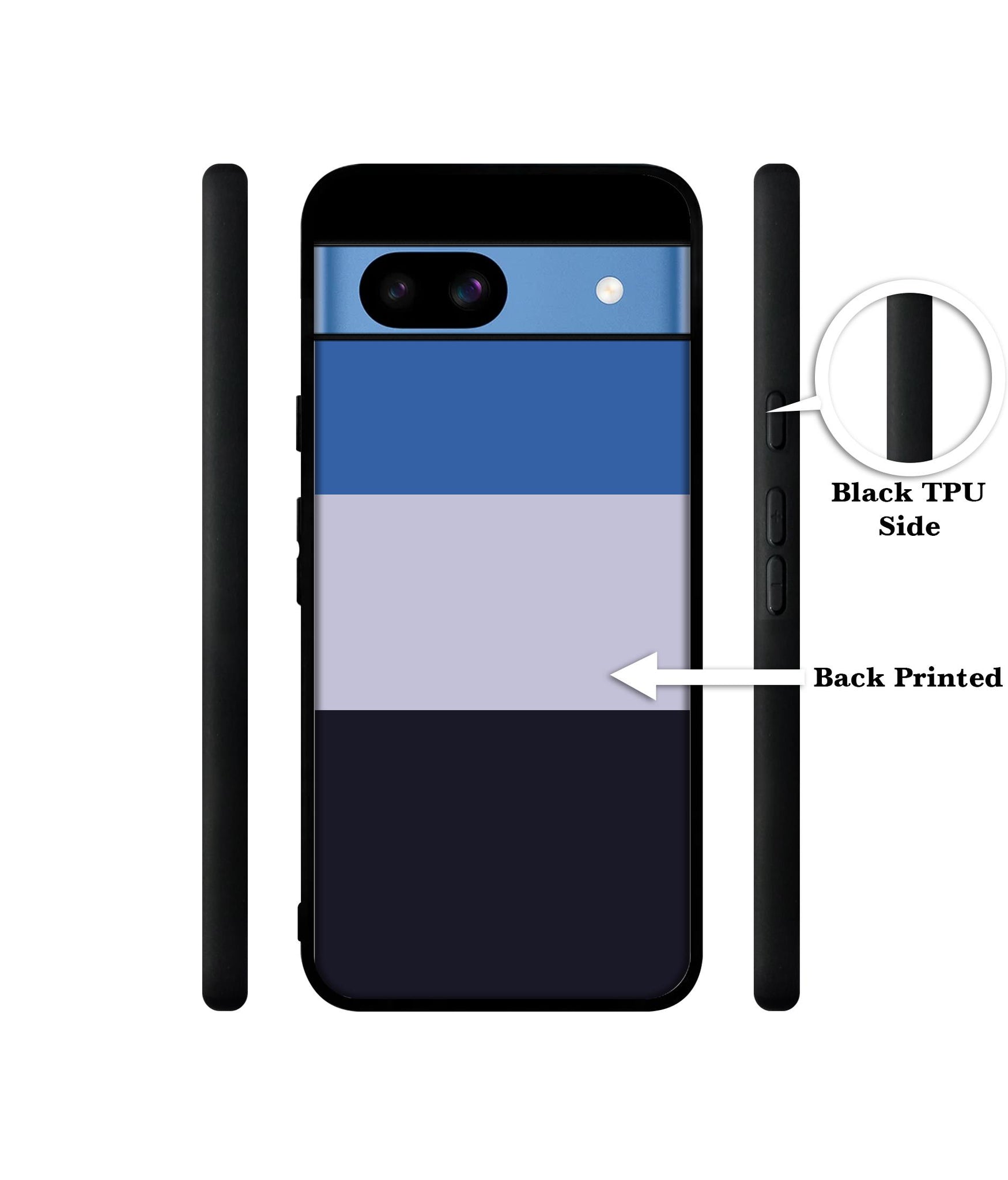 Three Color Stripes Designer 2D Printed Back Case Cover for Google Pixel 8a 5G