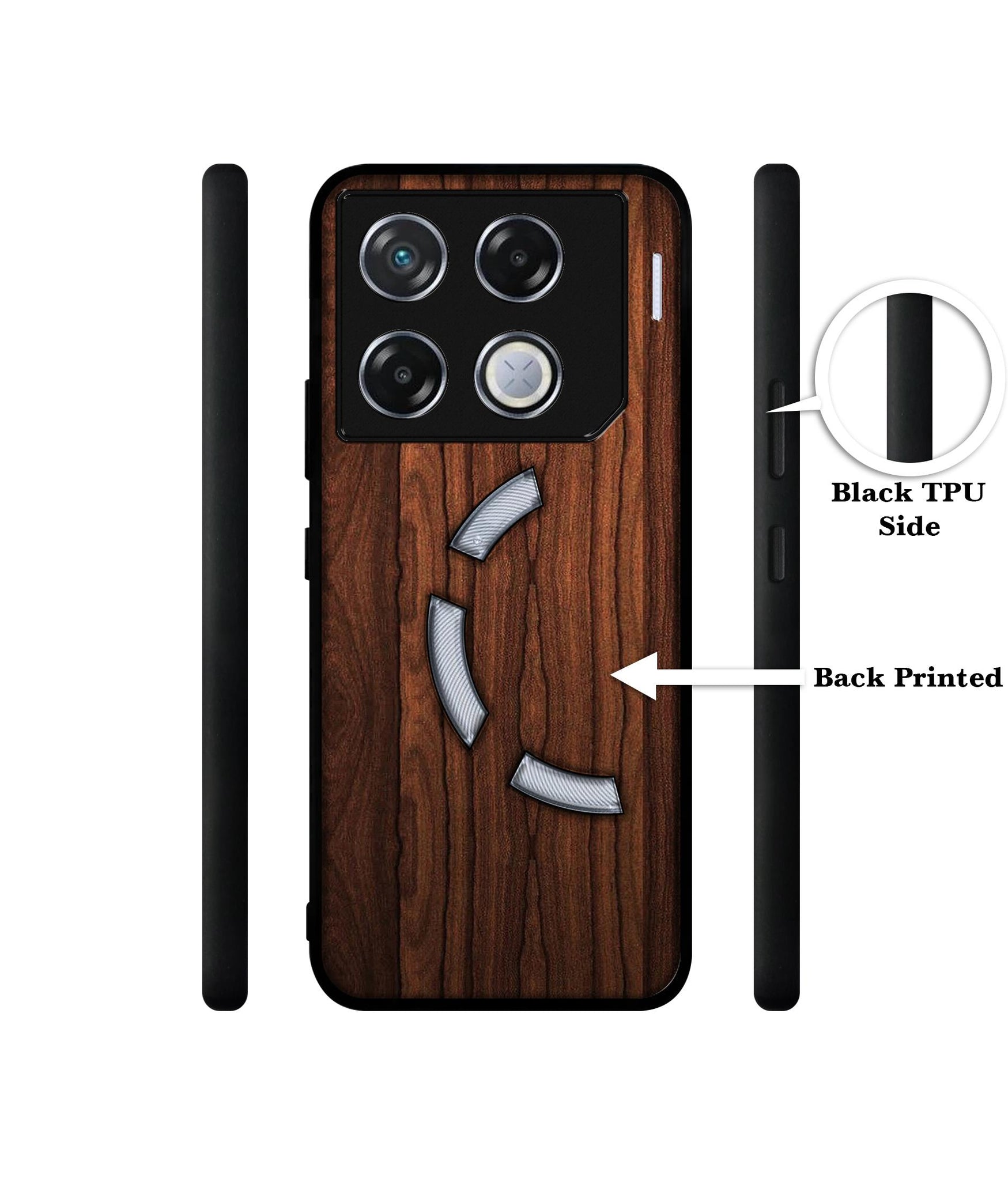 Brown Wooden Texture Designer 2D Printed Back Case Cover for Infinix GT 20 Pro 5G