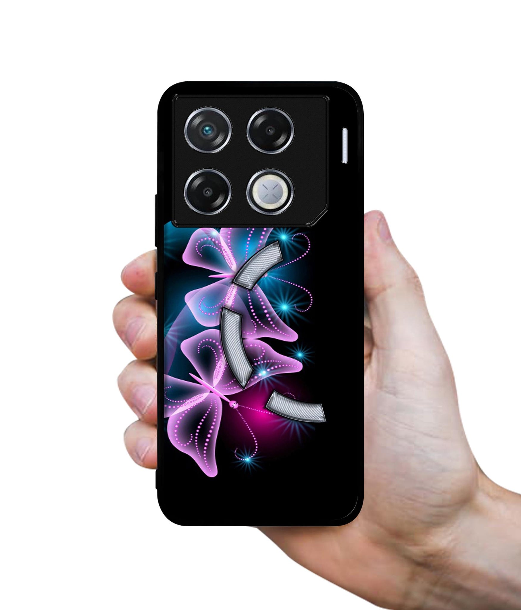 Butterflies Neon Light Designer 2D Printed Back Case Cover for Infinix GT 20 Pro 5G