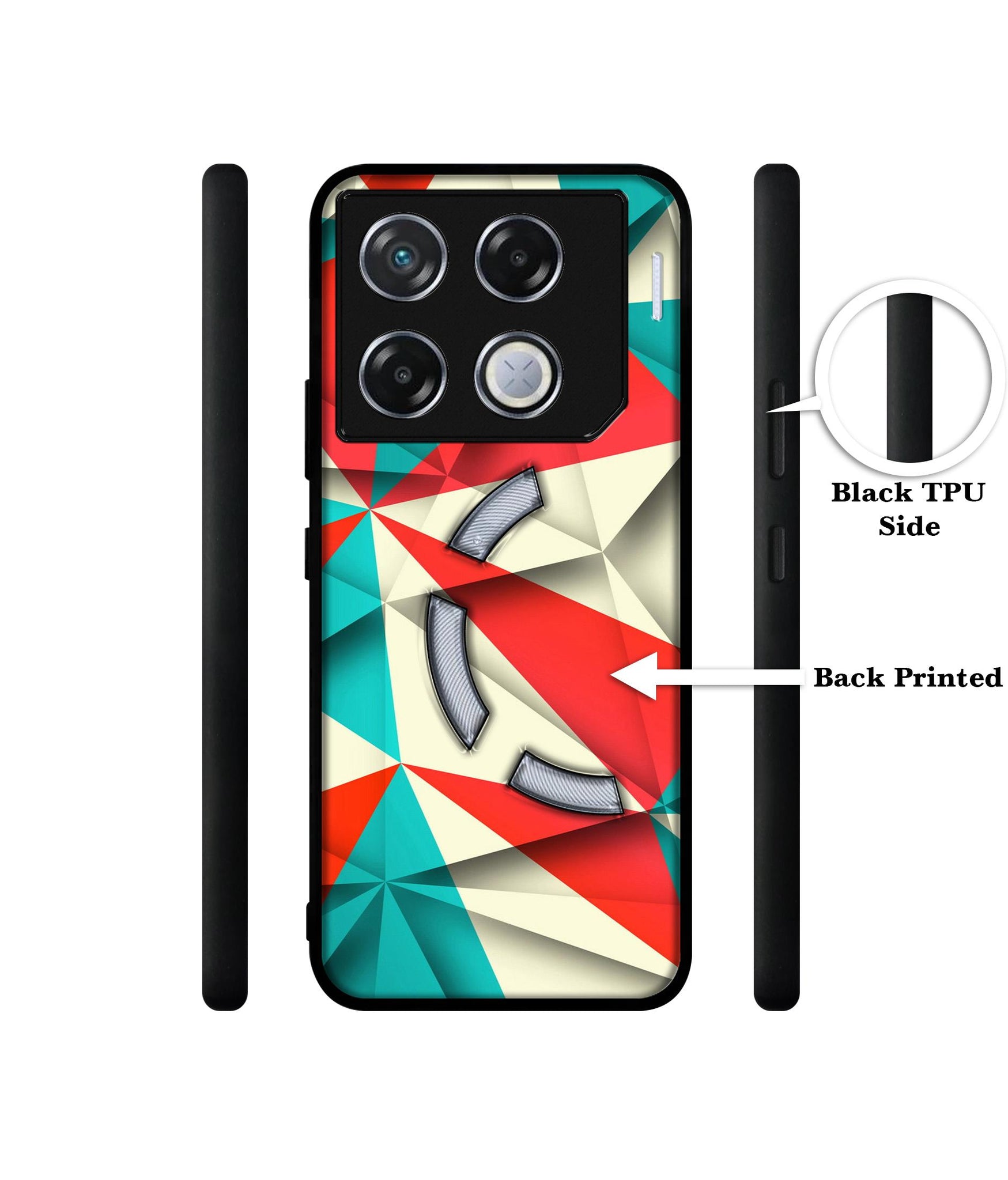 Red Blue White Pattern Designer 2D Printed Back Case Cover for Infinix GT 20 Pro 5G