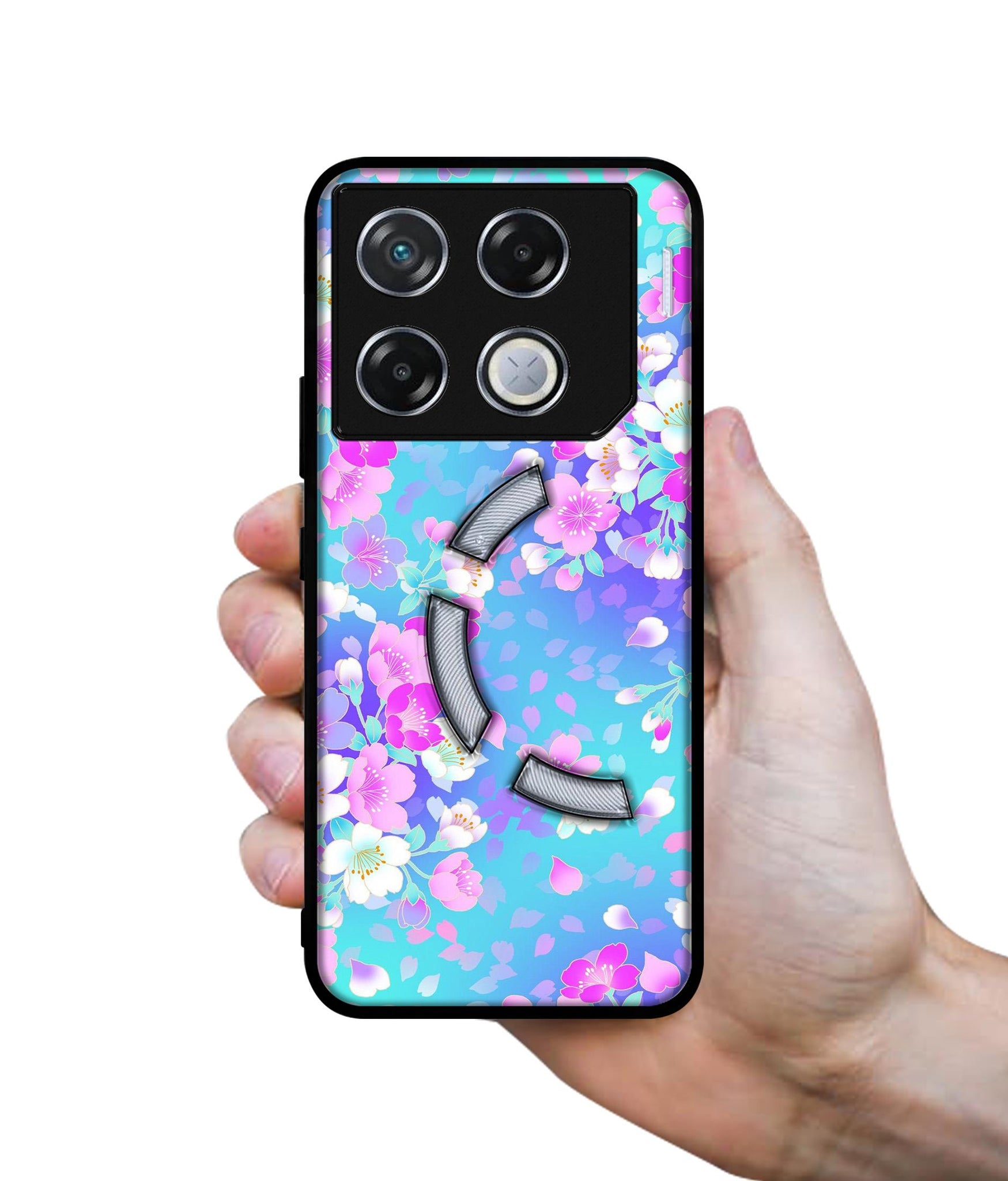 Floral Blue Pattern Designer 2D Printed Back Case Cover for Infinix GT 20 Pro 5G