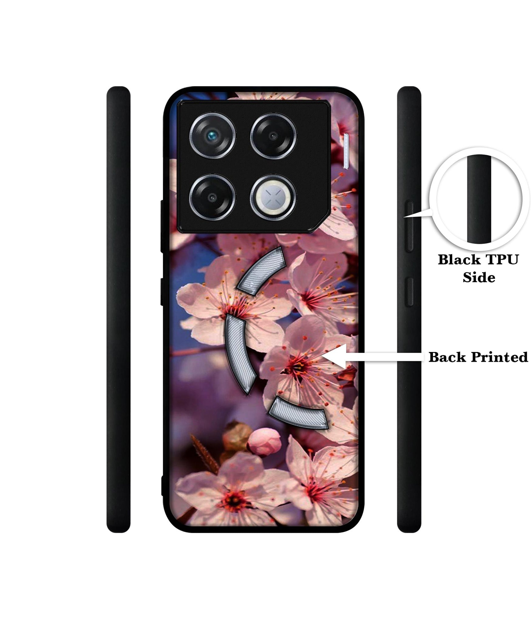 Pink Flowers Pattern Designer 2D Printed Back Case Cover for Infinix GT 20 Pro 5G