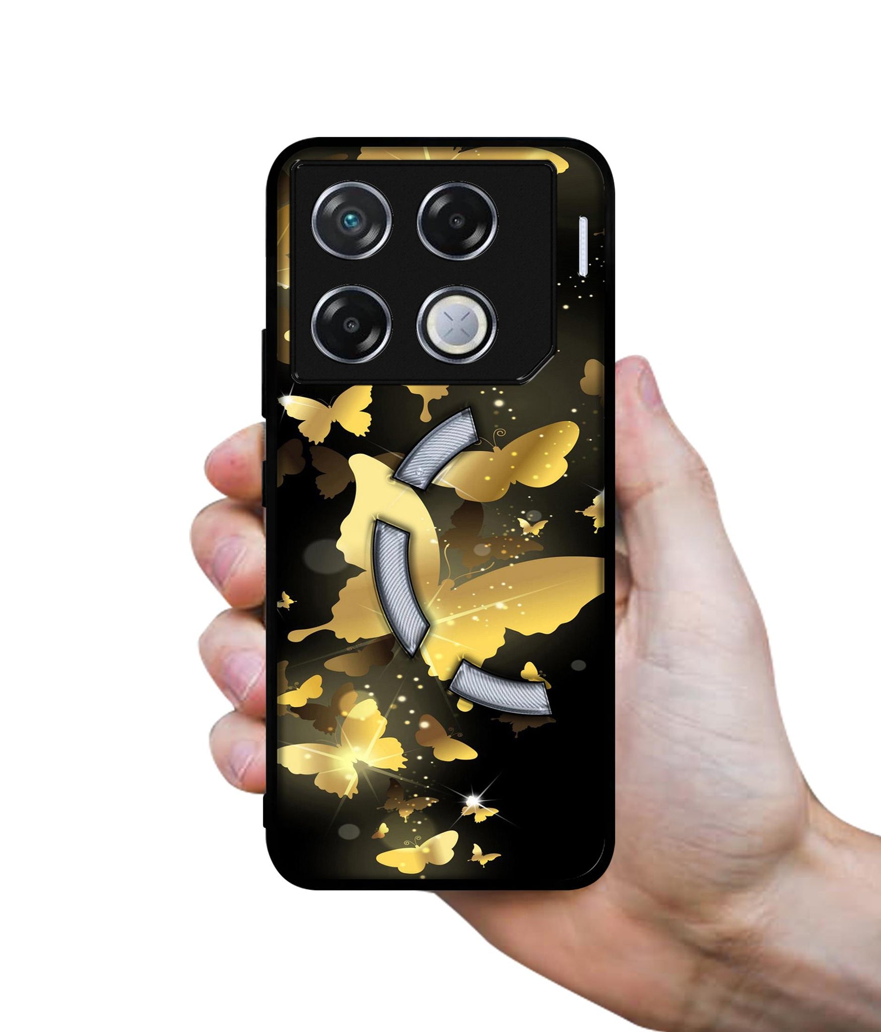 Golden Butterfly Pattern Designer 2D Printed Back Case Cover for Infinix GT 20 Pro 5G