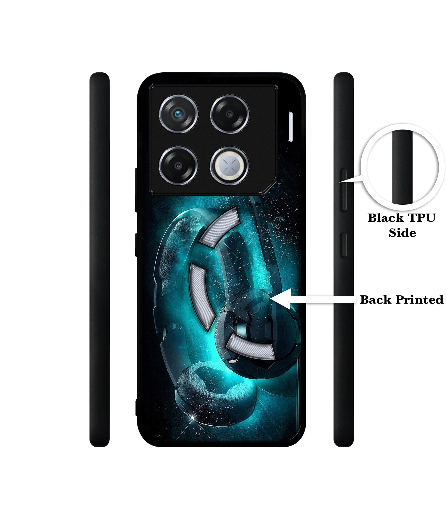Cool Headphone Designer 2D Printed Back Case Cover for Infinix GT 20 Pro 5G