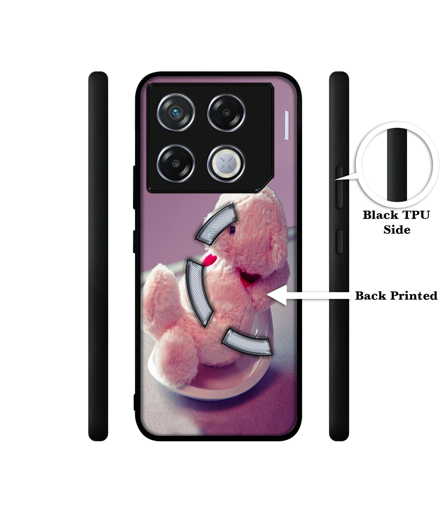 Cute Teddy Bear Designer 2D Printed Back Case Cover for Infinix GT 20 Pro 5G