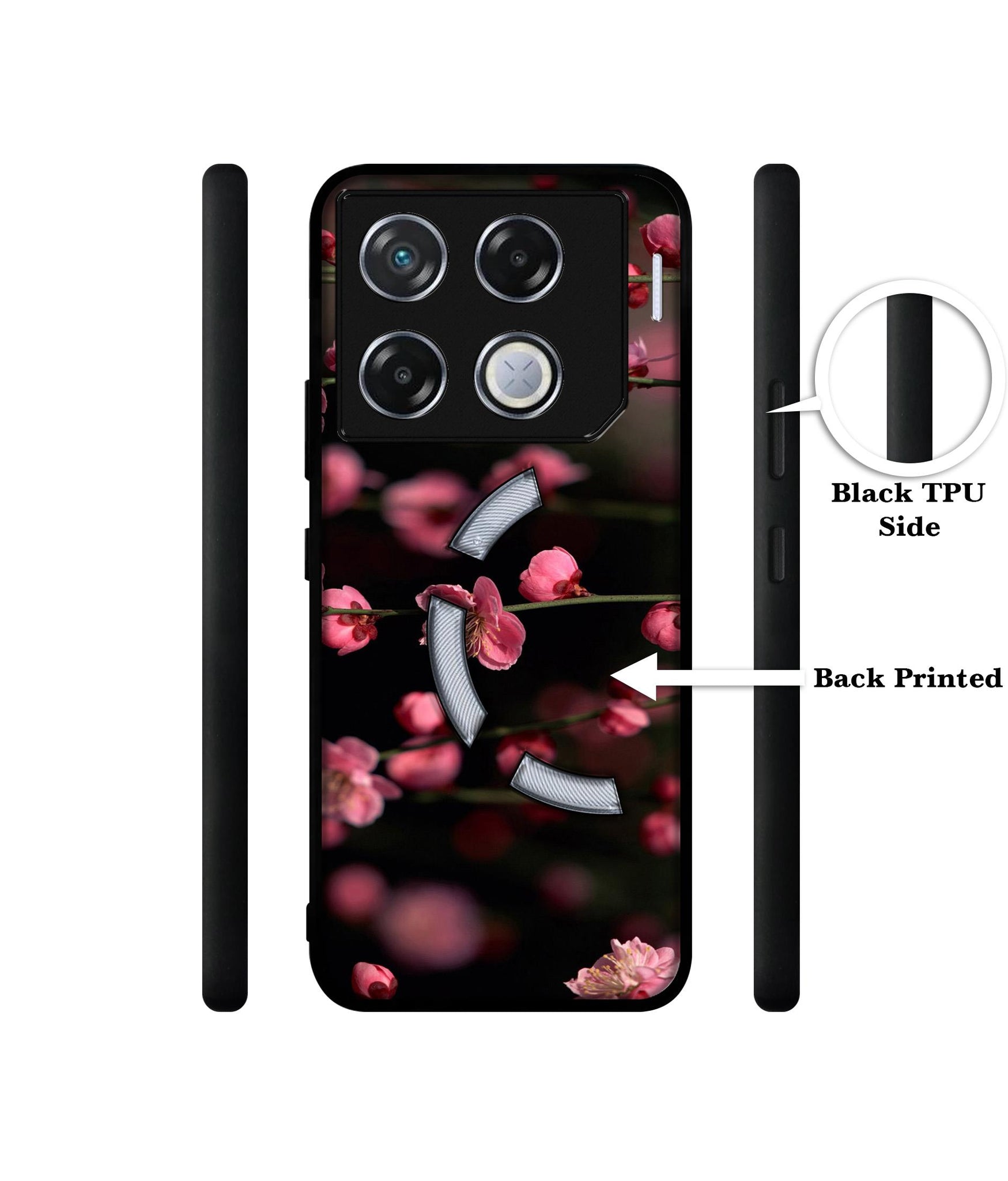Pink Flowers Designer 2D Printed Back Case Cover for Infinix GT 20 Pro 5G